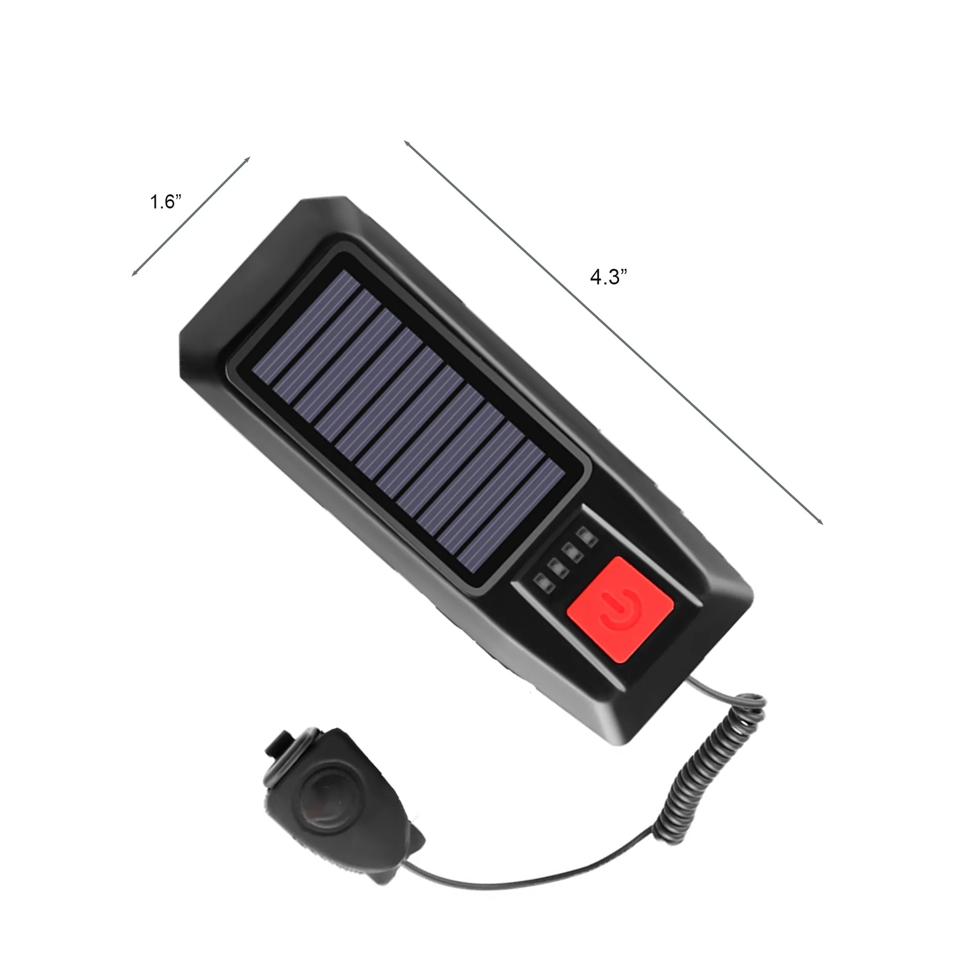 Solar Rechargeable Bicycle Headlight With Horn 6