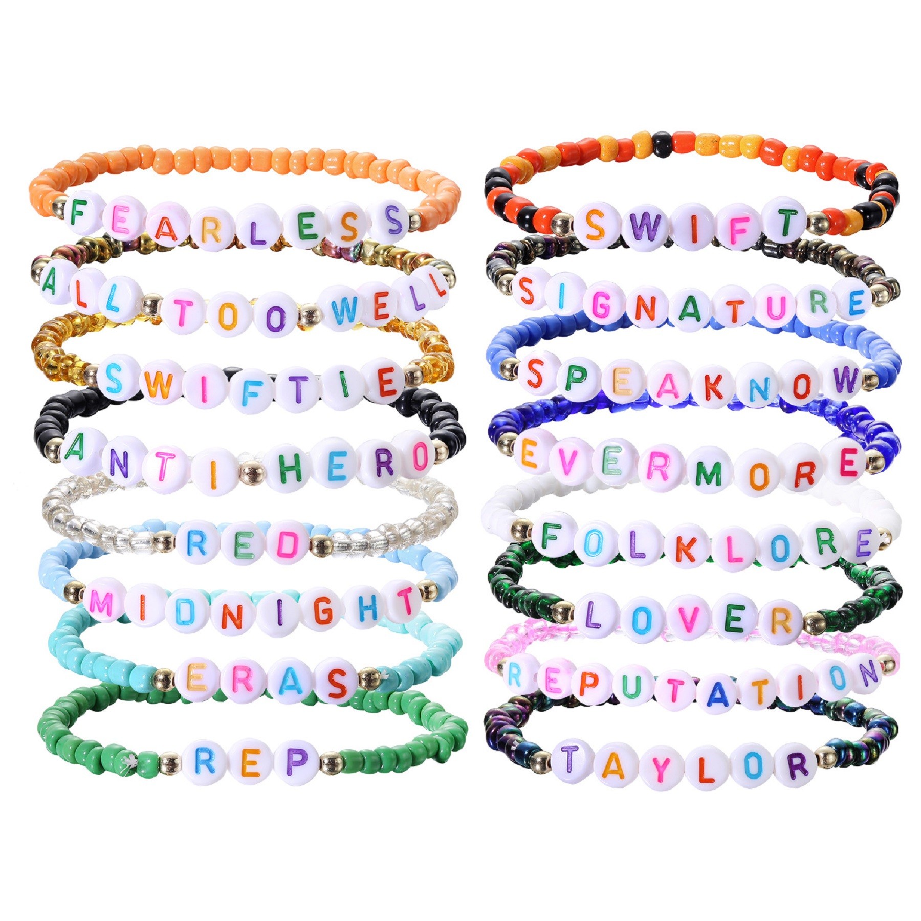 Bohemian Stackable Elastic Beaded Bracelets Handmade Multilayer Jewelry Girls