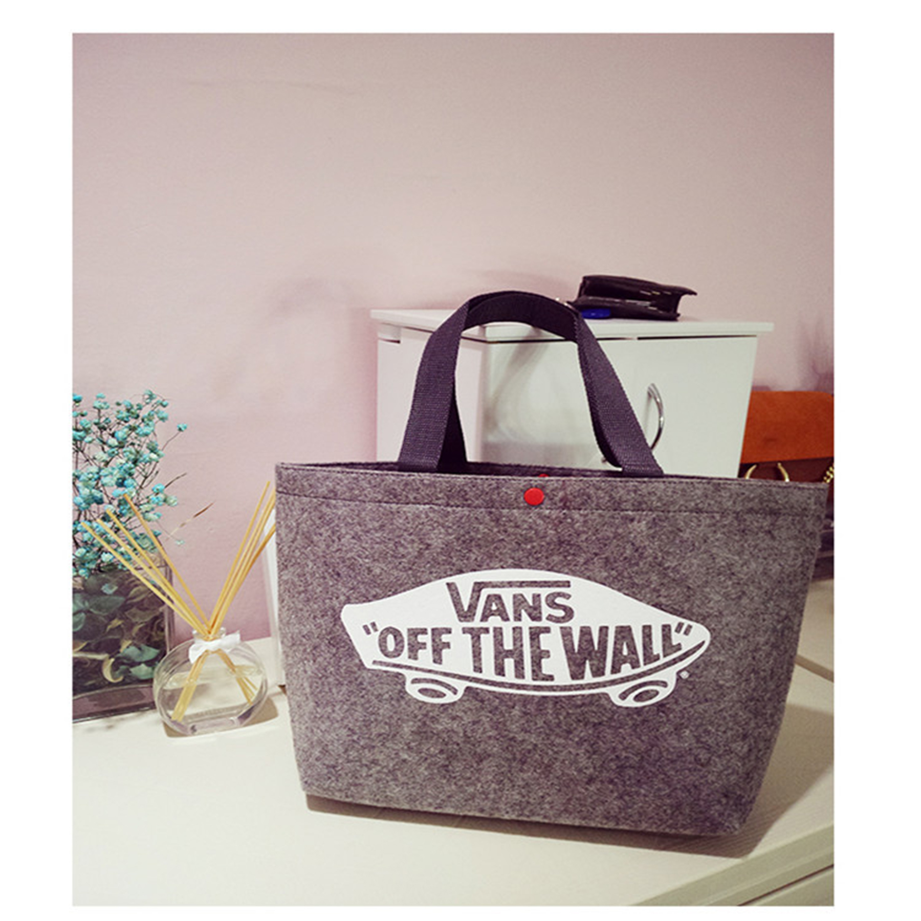Felt Grocery Shopping Bag, custom tote bag with logo imprint 2