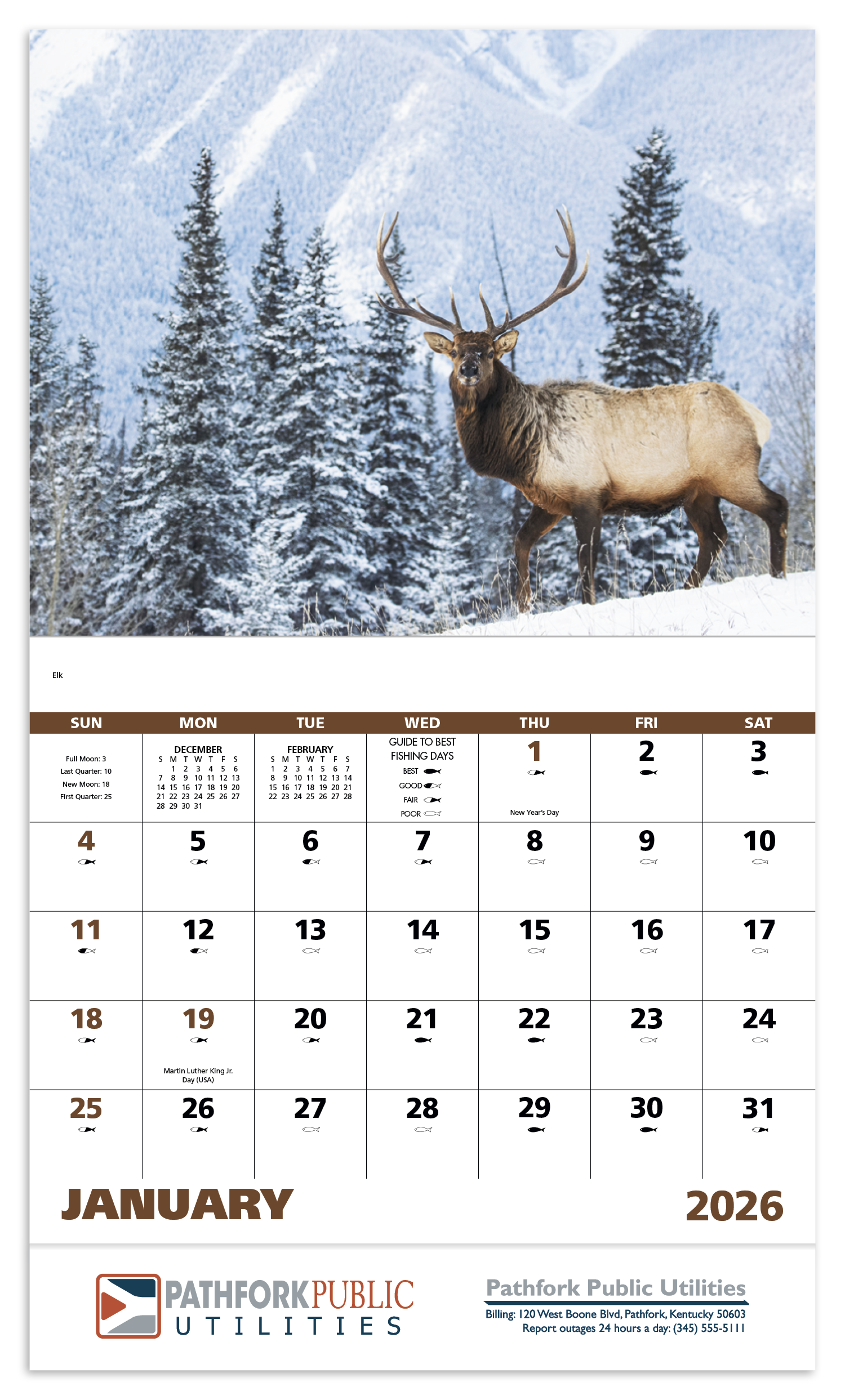Good Value™ Wildlife Portraits - Stapled Calendar 55