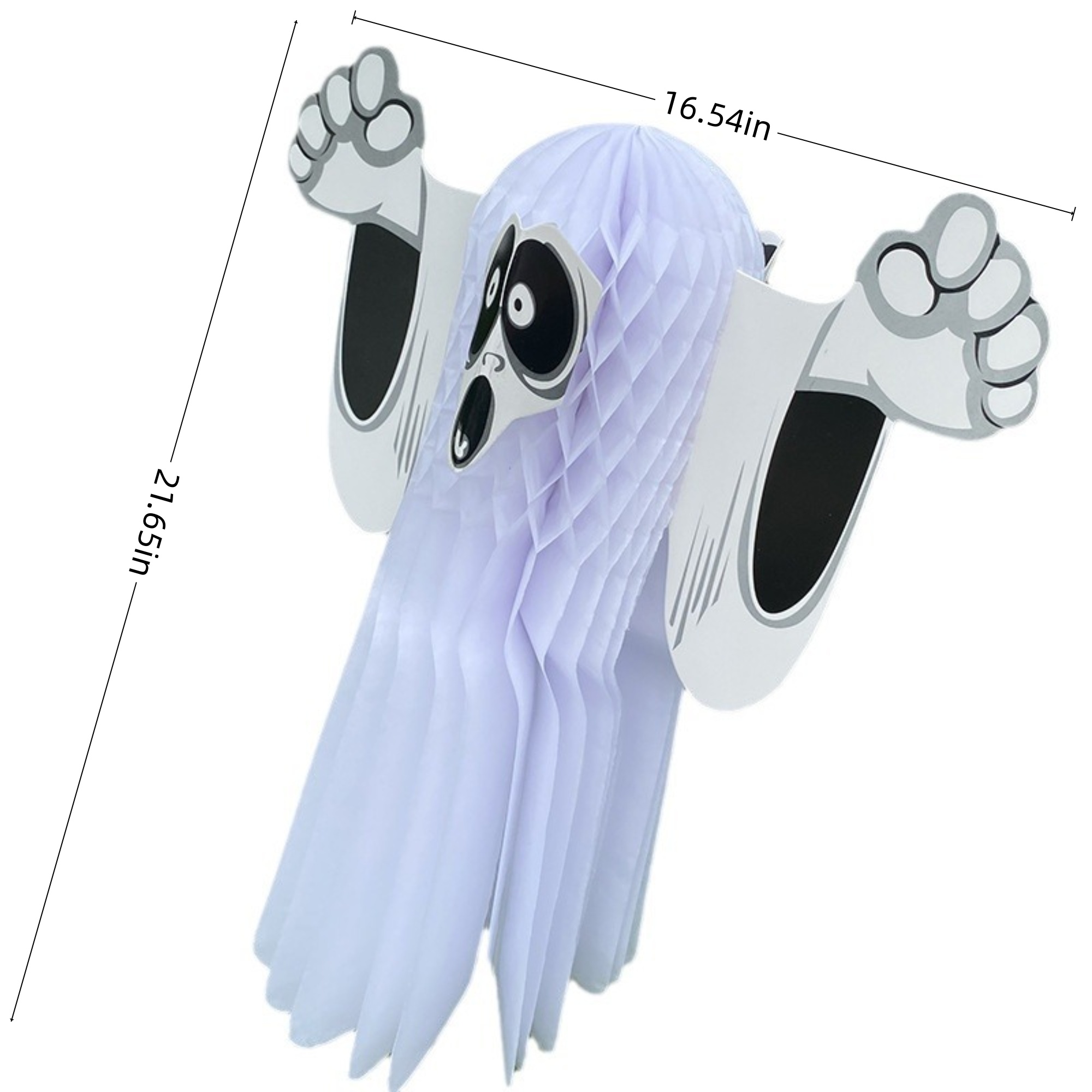 Paper Ghost Halloween Paper Honeycomb Decorations 5