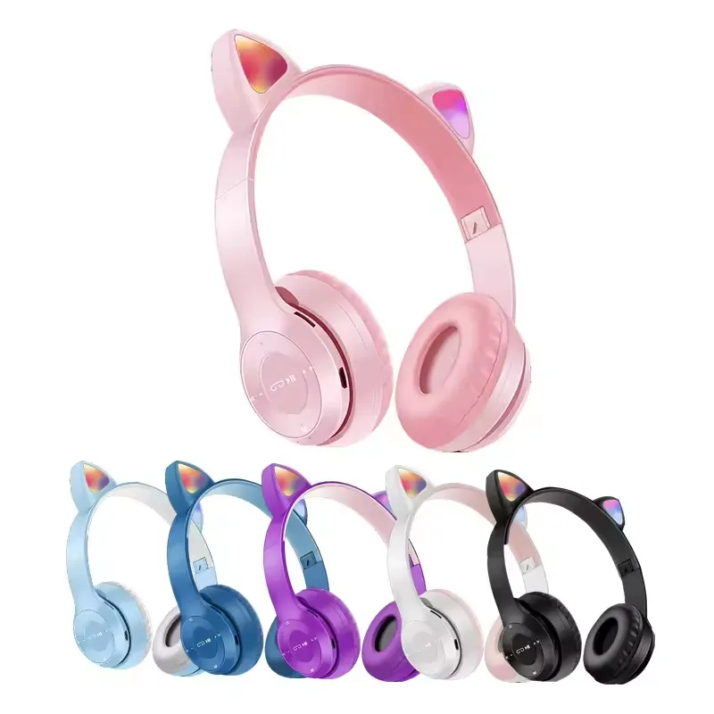 Headphones bluethooth 5.0 wireless game cat earphones 1