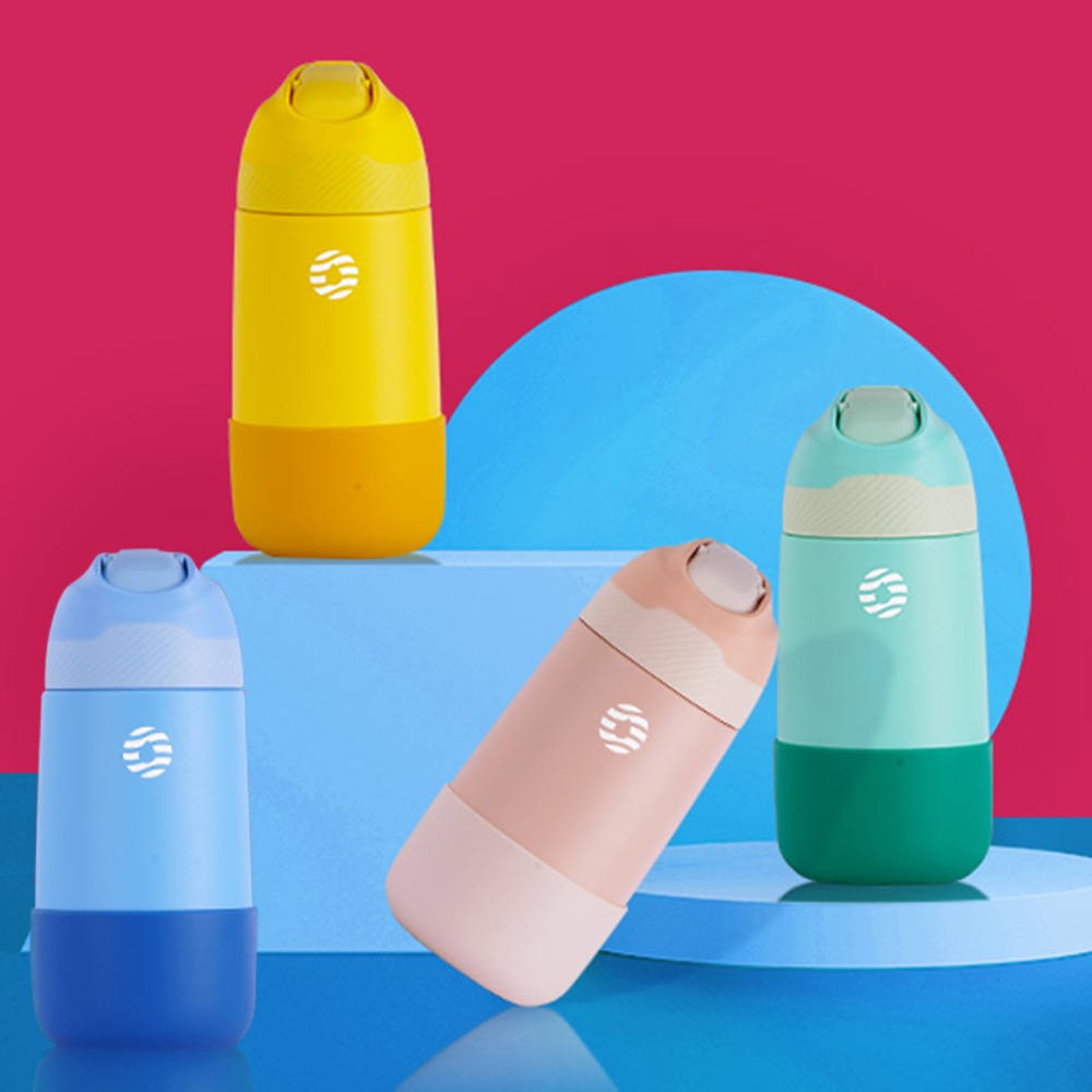 12 Oz 316 Ss Double Wall Water Bottle With Pop-Up Straw Lid For Kids 31