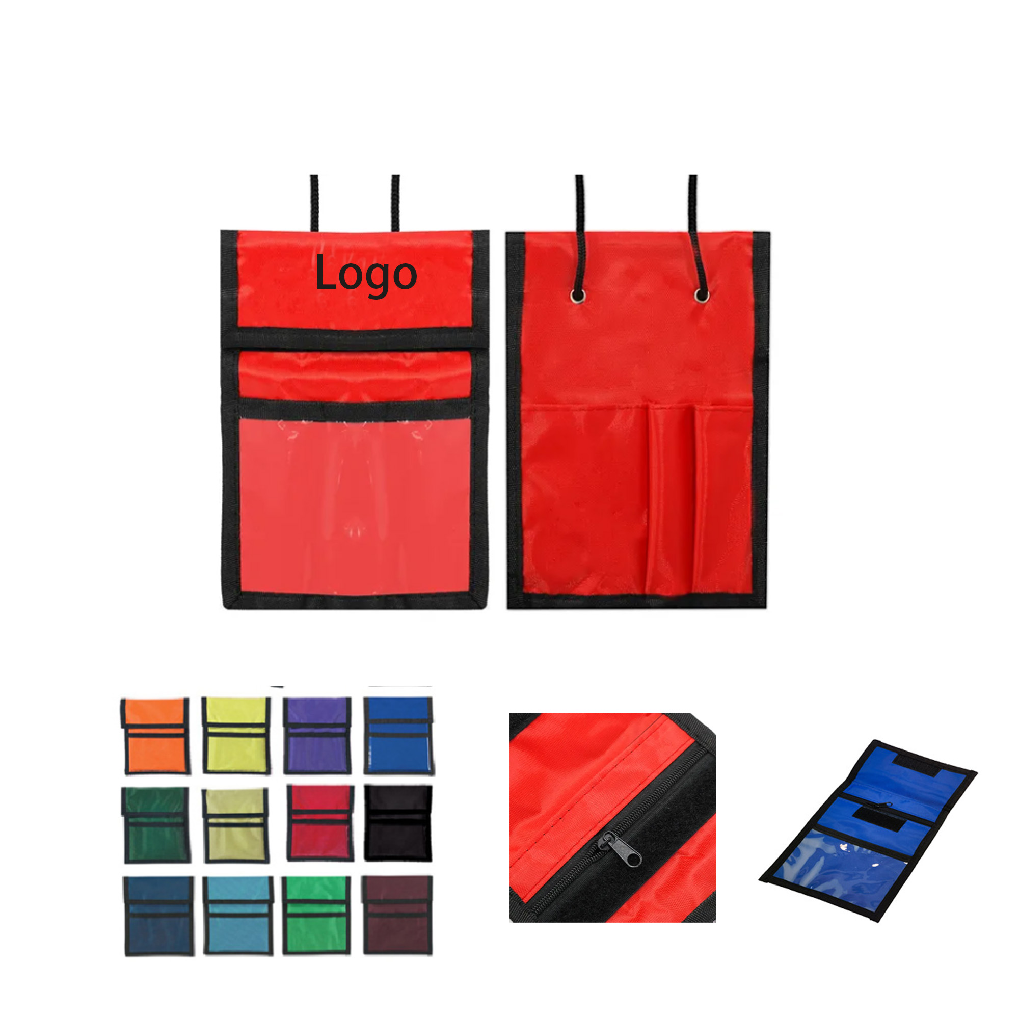 Clear Window Folding Pocket Neck Wallet 2