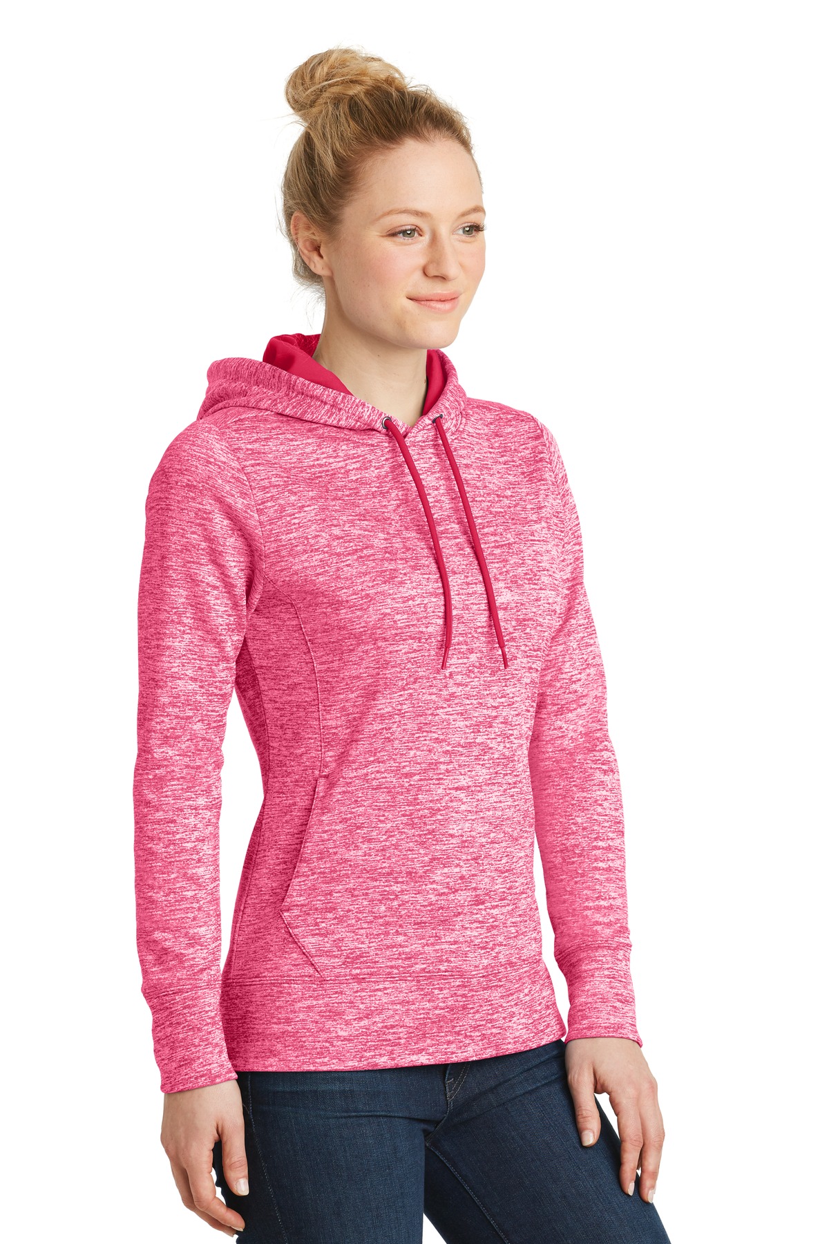 Sport-Tek Women's PosiCharge Electric Heather Fleece Hooded Pullover. LST225, custom hoodie or sweatshirt with logo imprint 32