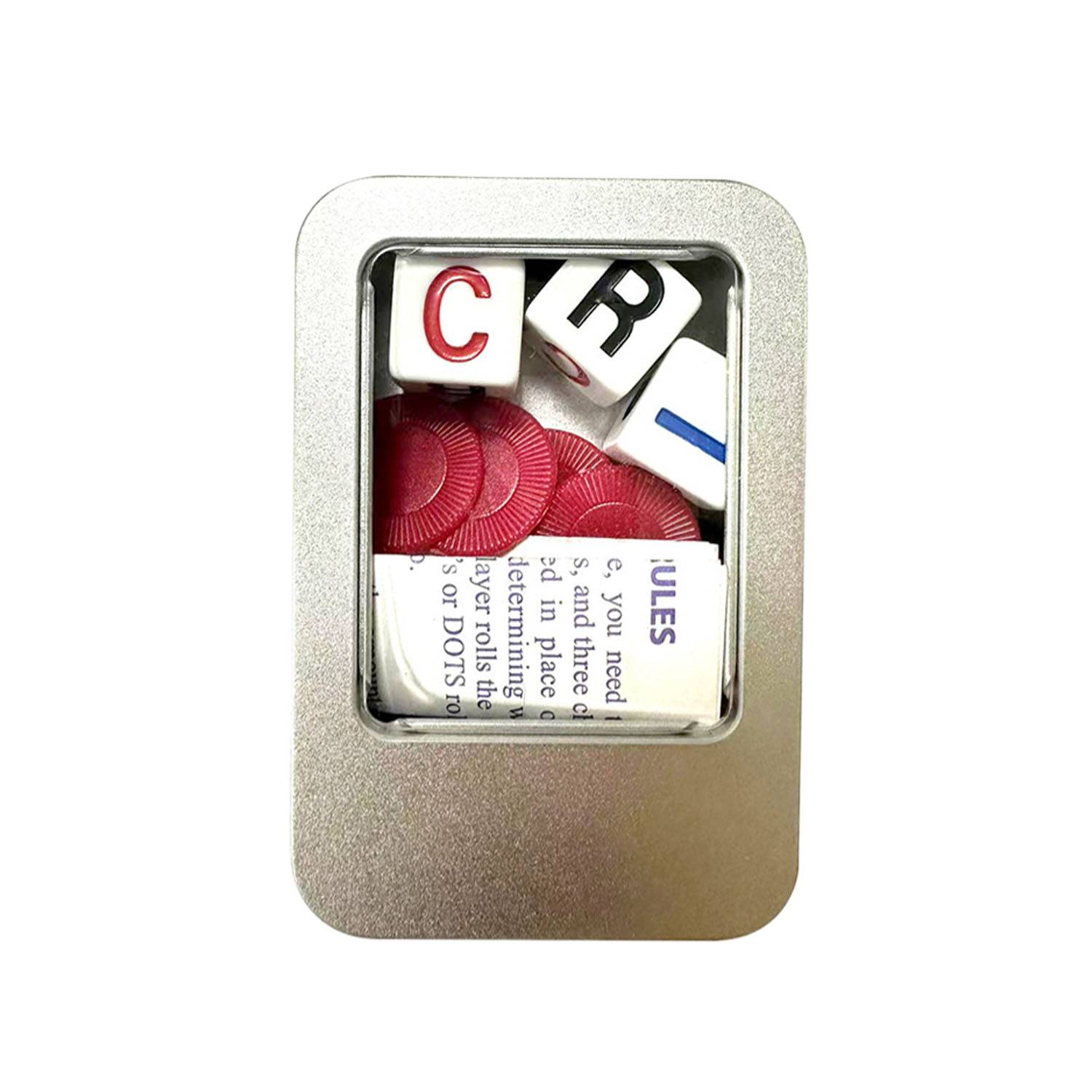 Left Center Right Dice Game Set with Chips 4