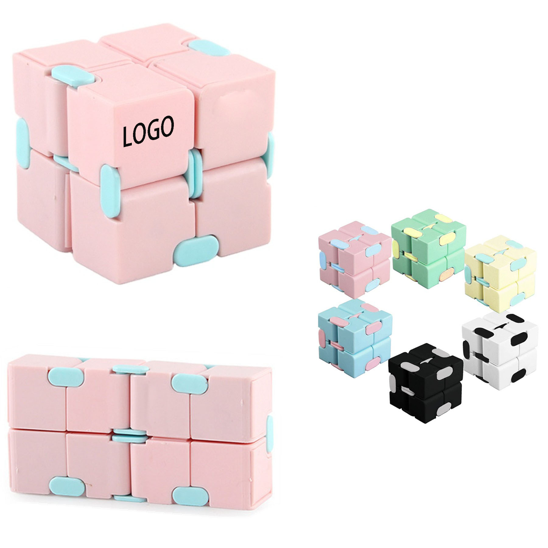 Bekreator Cute Mini Infinity Cube Fidget Toy for Kids Adults 3
