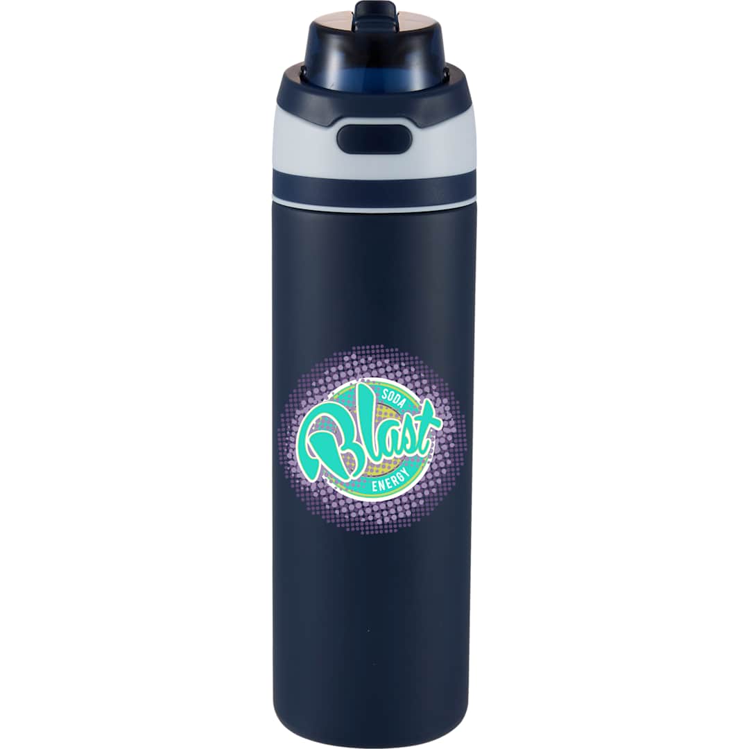 Elvin 28oz Recycled Stainless Flip Straw Bottle, custom water bottle with logo imprint 42