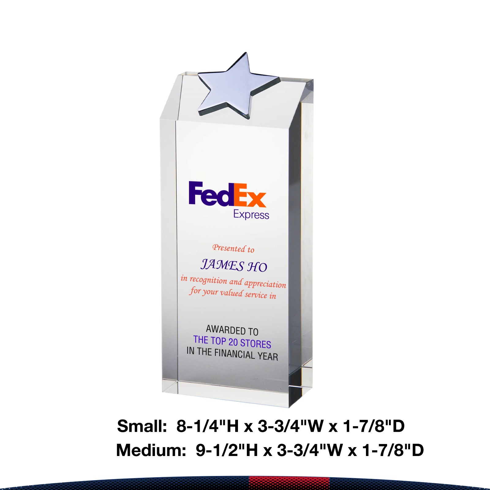 Kelos Star Topped Trophy 3
