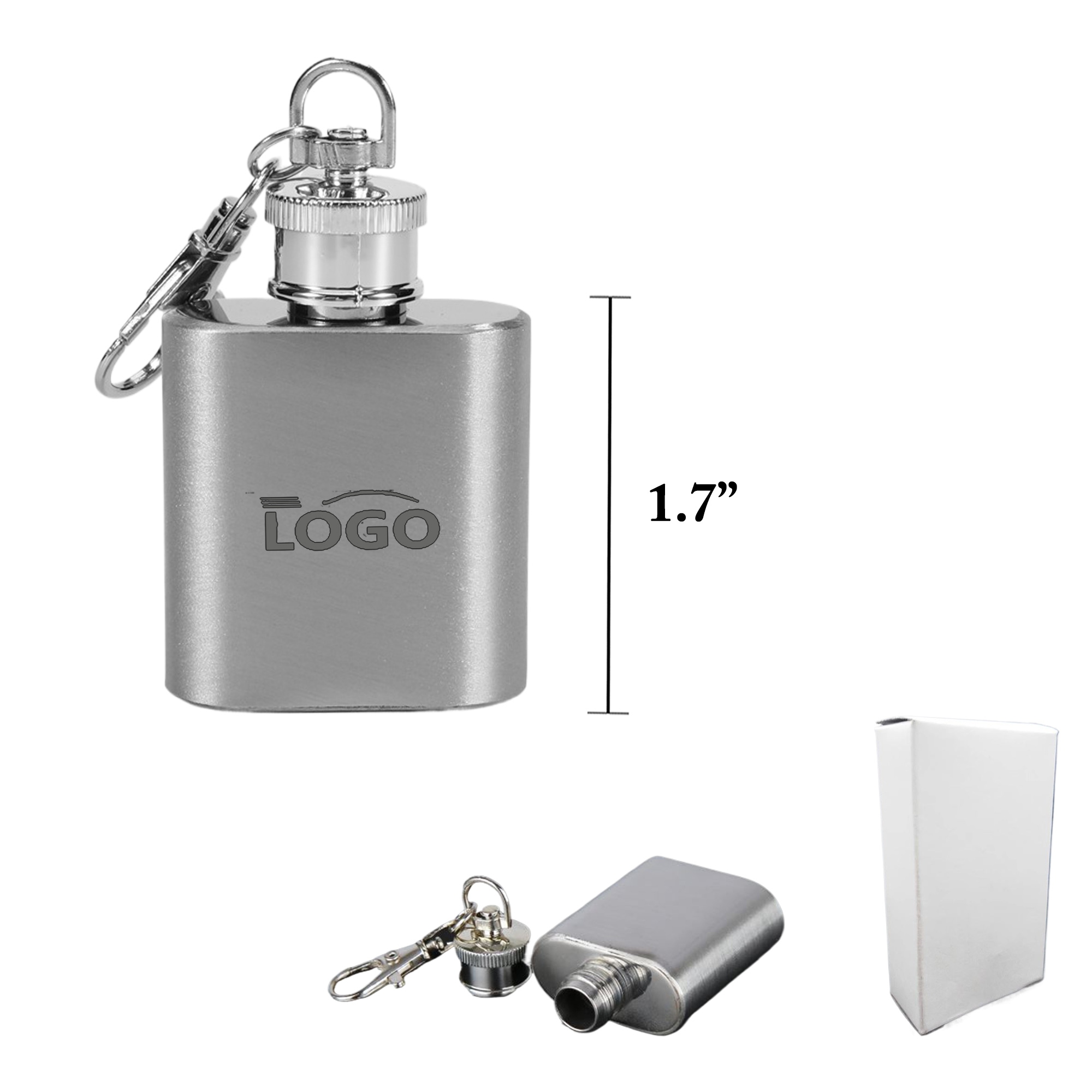 1oz Keychain Stainless Steel Flask 4