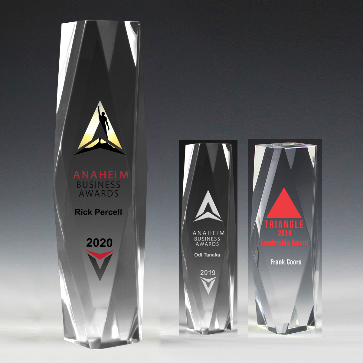 2” Thick Obelisk Acrylic Awards 4-Color Process