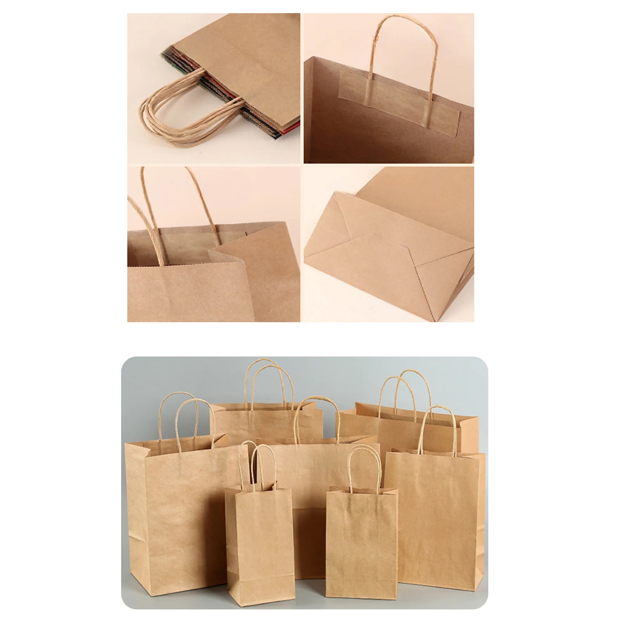 Kraft Paper Shopping Tote Bag 2