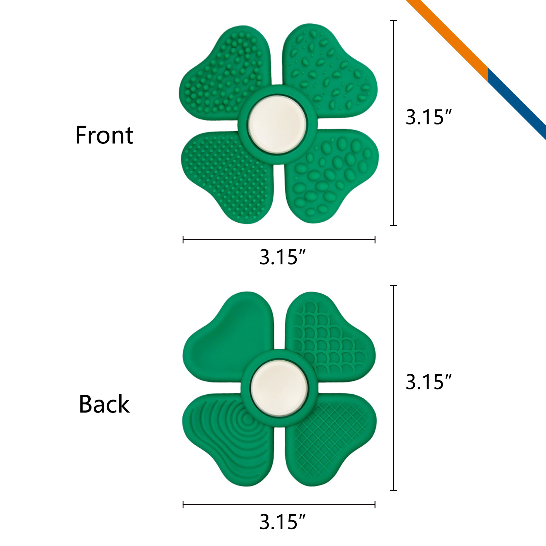LuckySpin 2in1 Four Leaf Clover Fidget Spinner 4