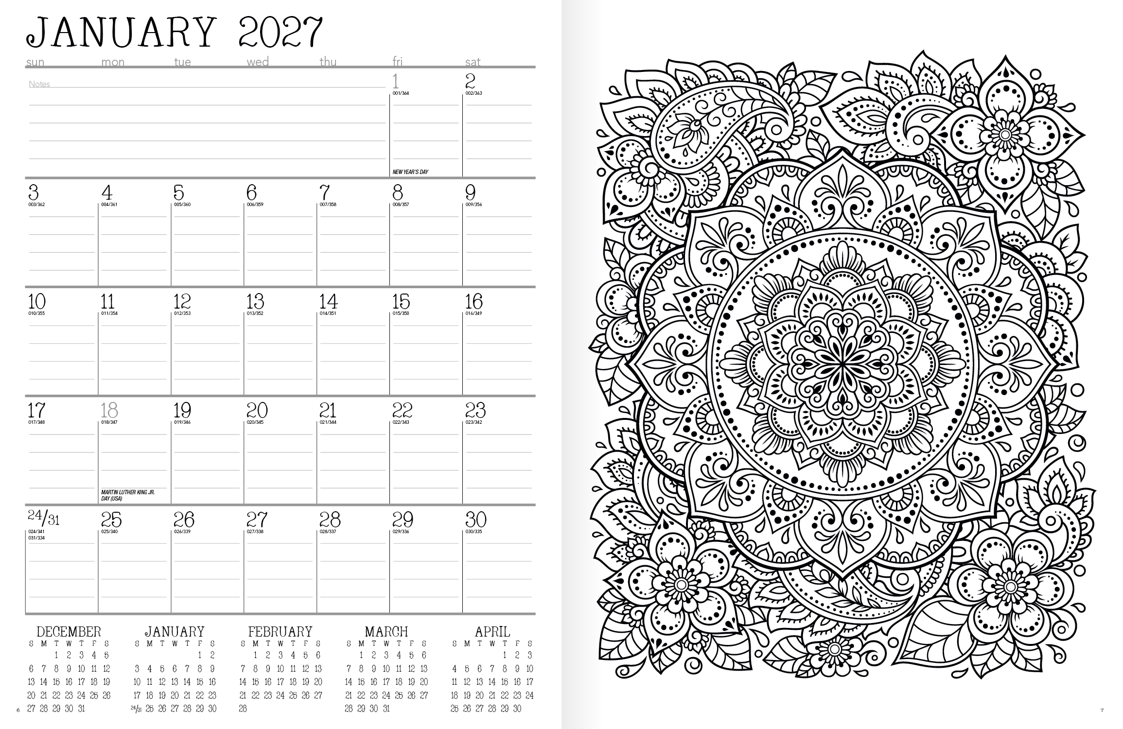 Good Value™ Adult Coloring Book Planner 40