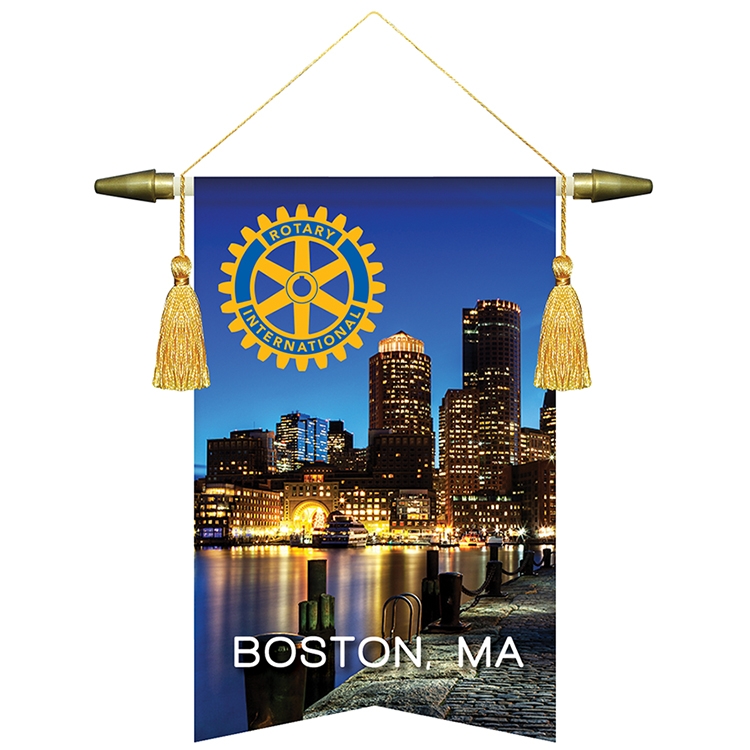 8" x 12" Podium Banner, Angle Cut / No Fringe 2