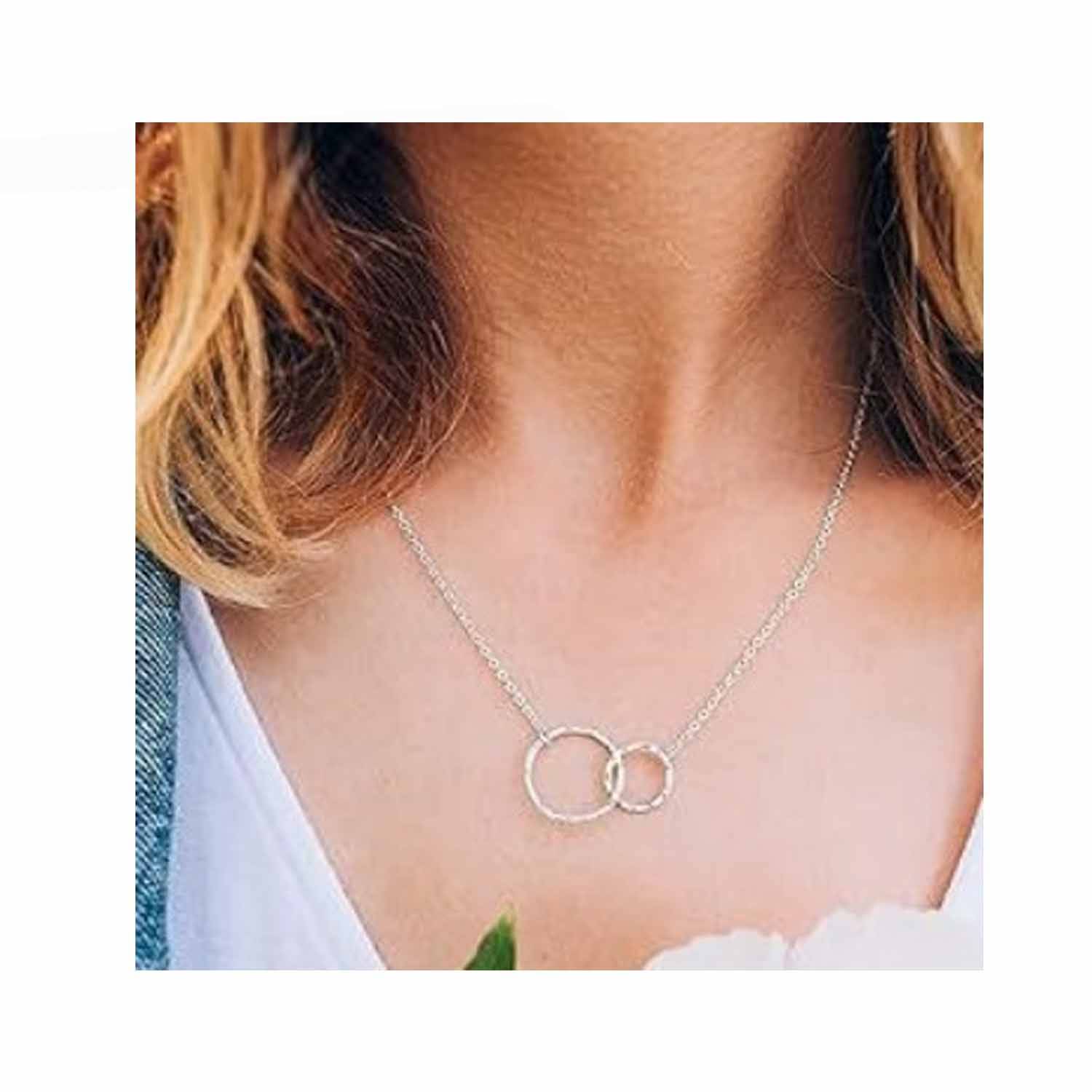 S925 silver five-ring cross necklace 7