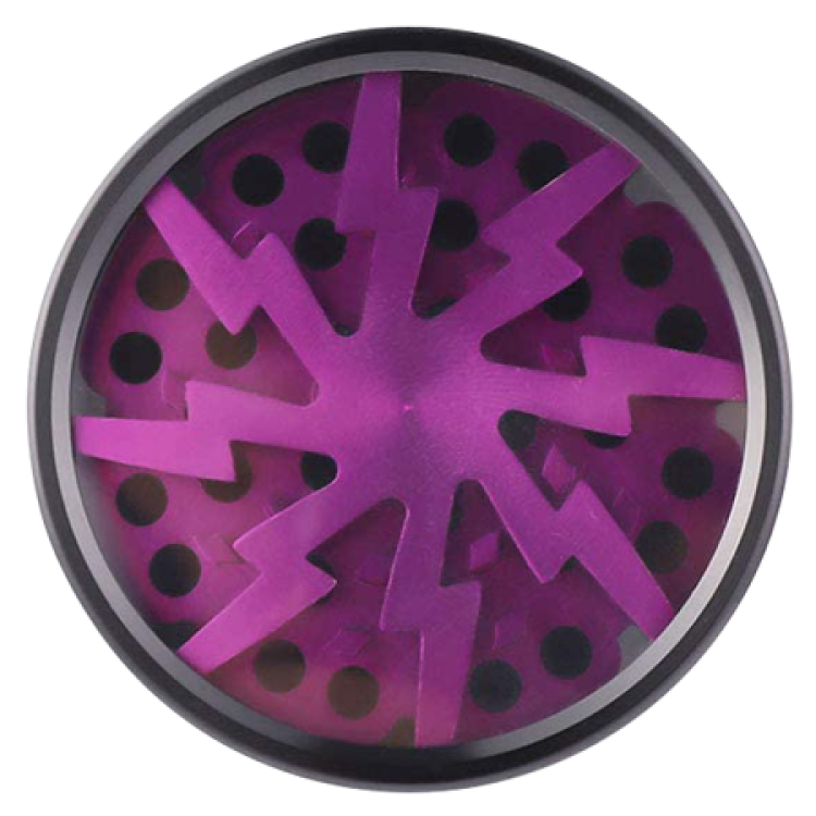 Premium Aluminum Alloy Herb Grinder 2.45" 4 Piece Metal Grinder with Pollen Catcher and Clear 24