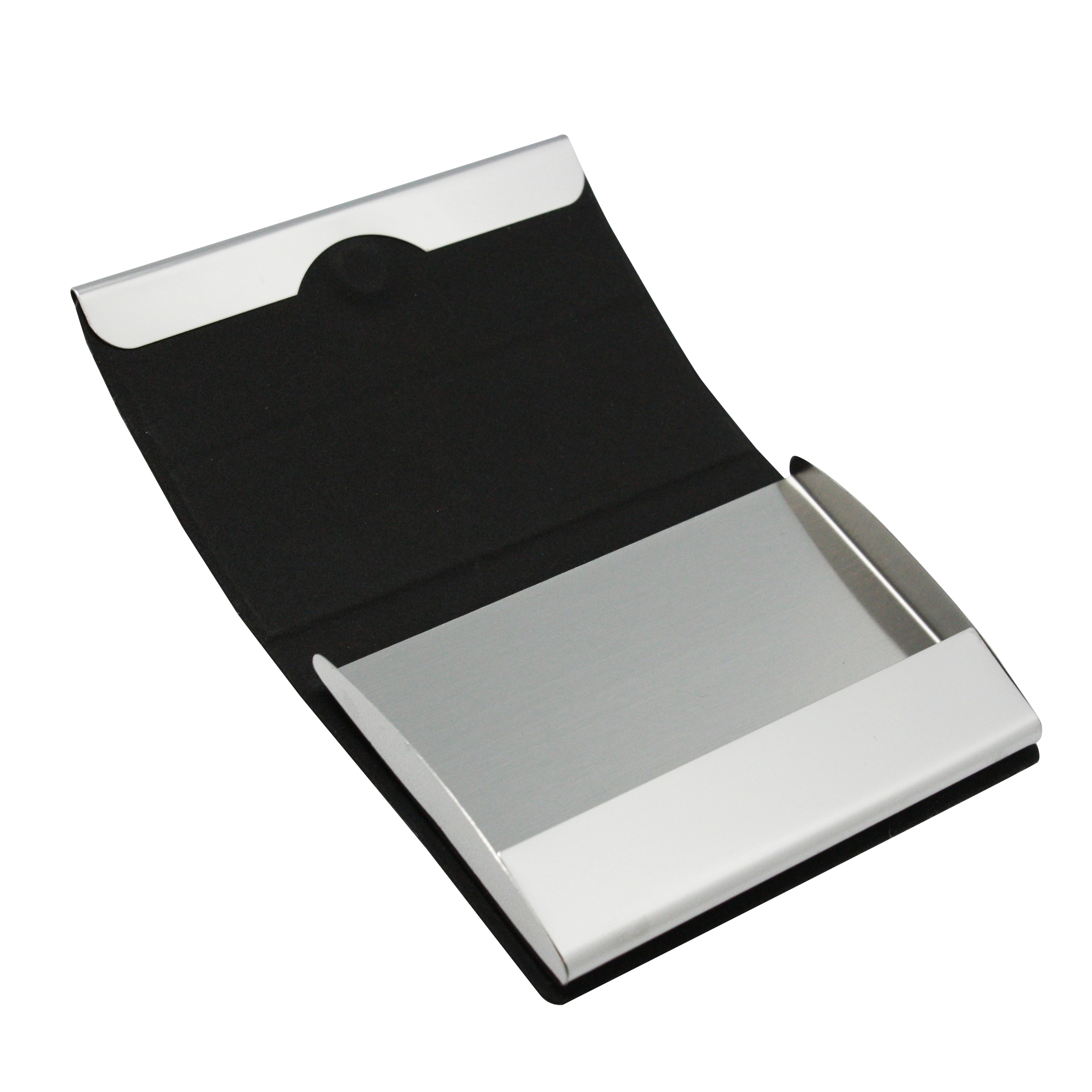 Faux Leather Stainless Steel Business Card Case & Holder 3