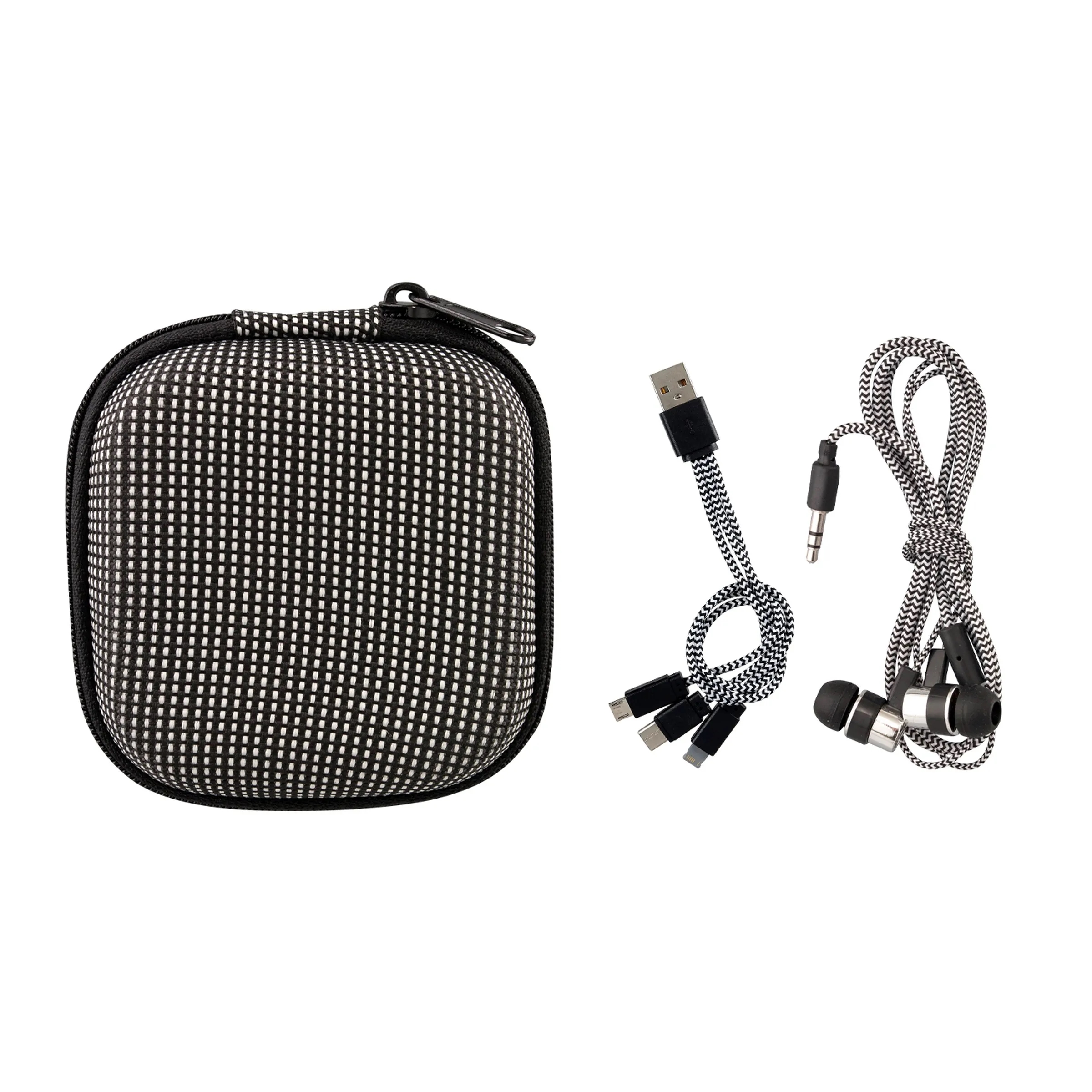 TEXTURED CHARGING CABLE EAR BUD KIT 13