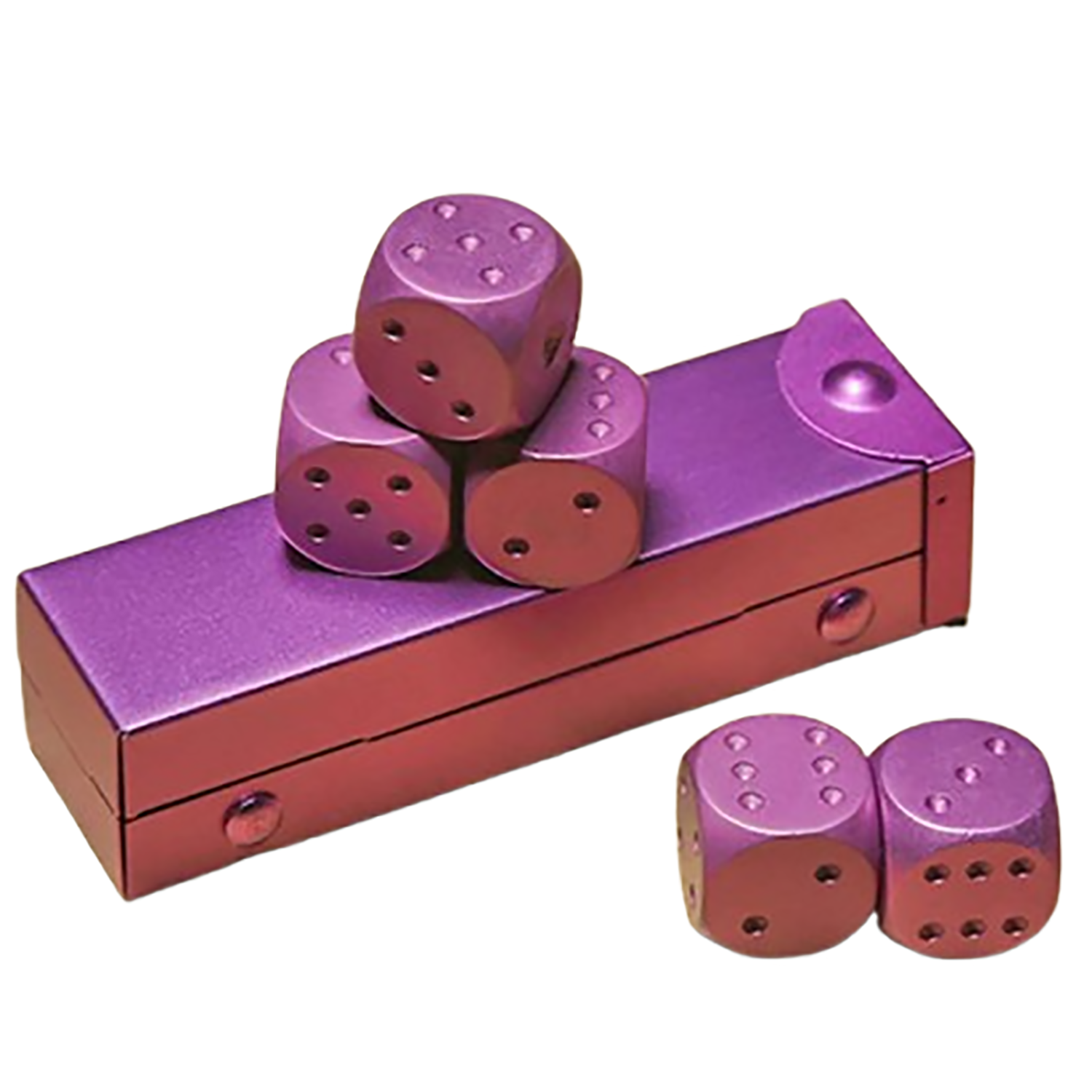 5PCS Aluminum Alloy Dice Set w/ Box 11