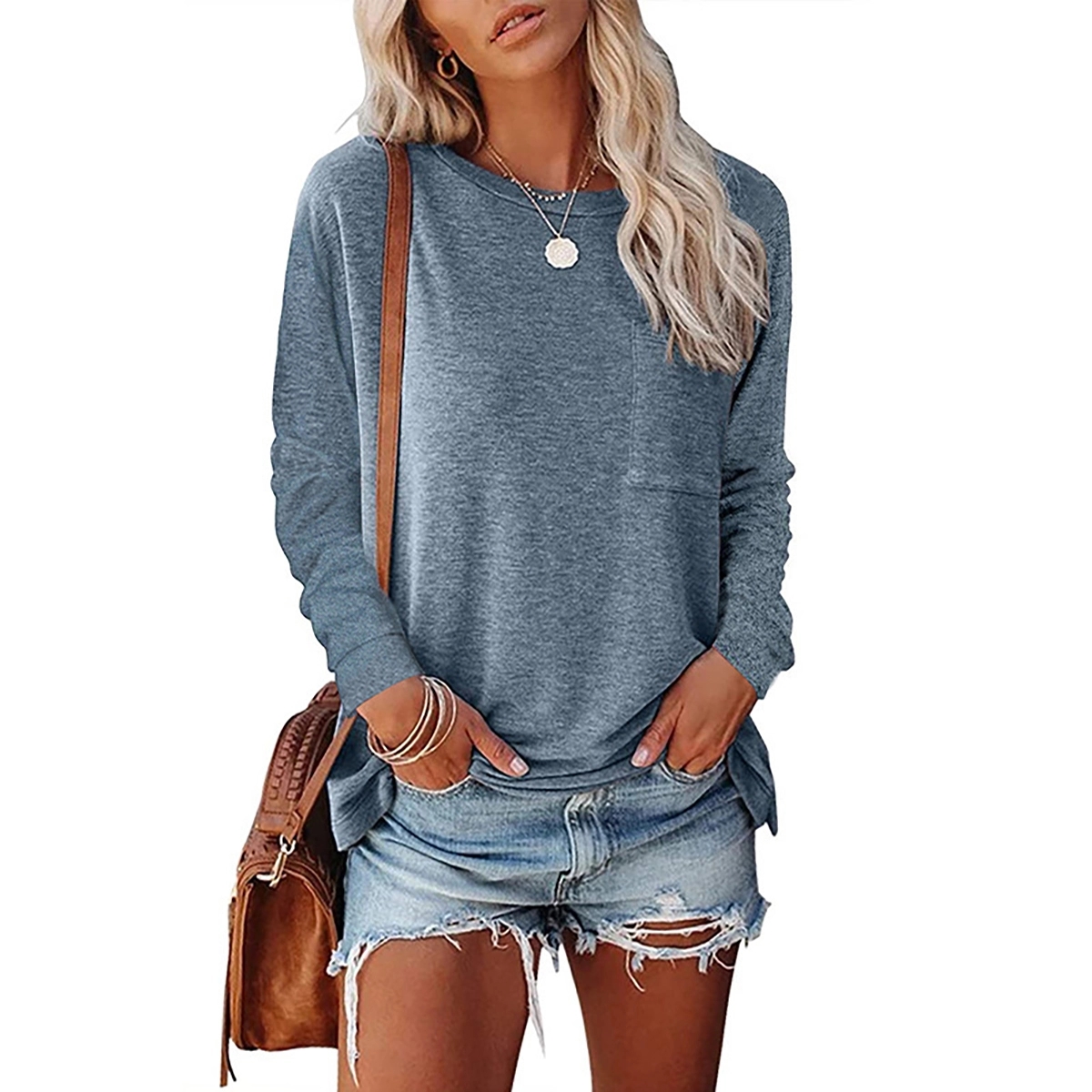 Women Casual Loose Long Sleeve Shirts 6