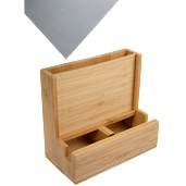 FSC® 100% Bamboo Photo Frame Desktop Organizer 5