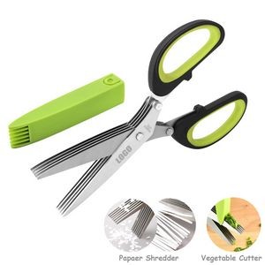 5 Blade Herb Chopper Scissors With Ergonomic Dual Color Handle 5