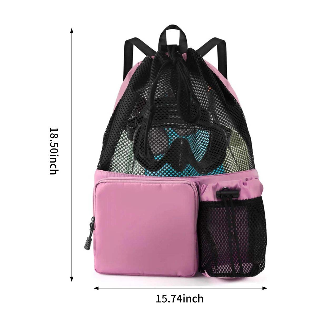 Drawstring Backpack with Wide Shoulder Straps 2