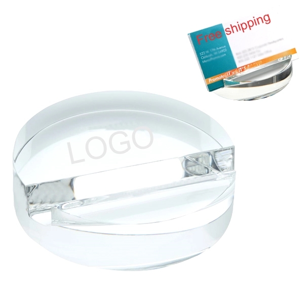 Round Crystal Phone Stand Paperweight 2