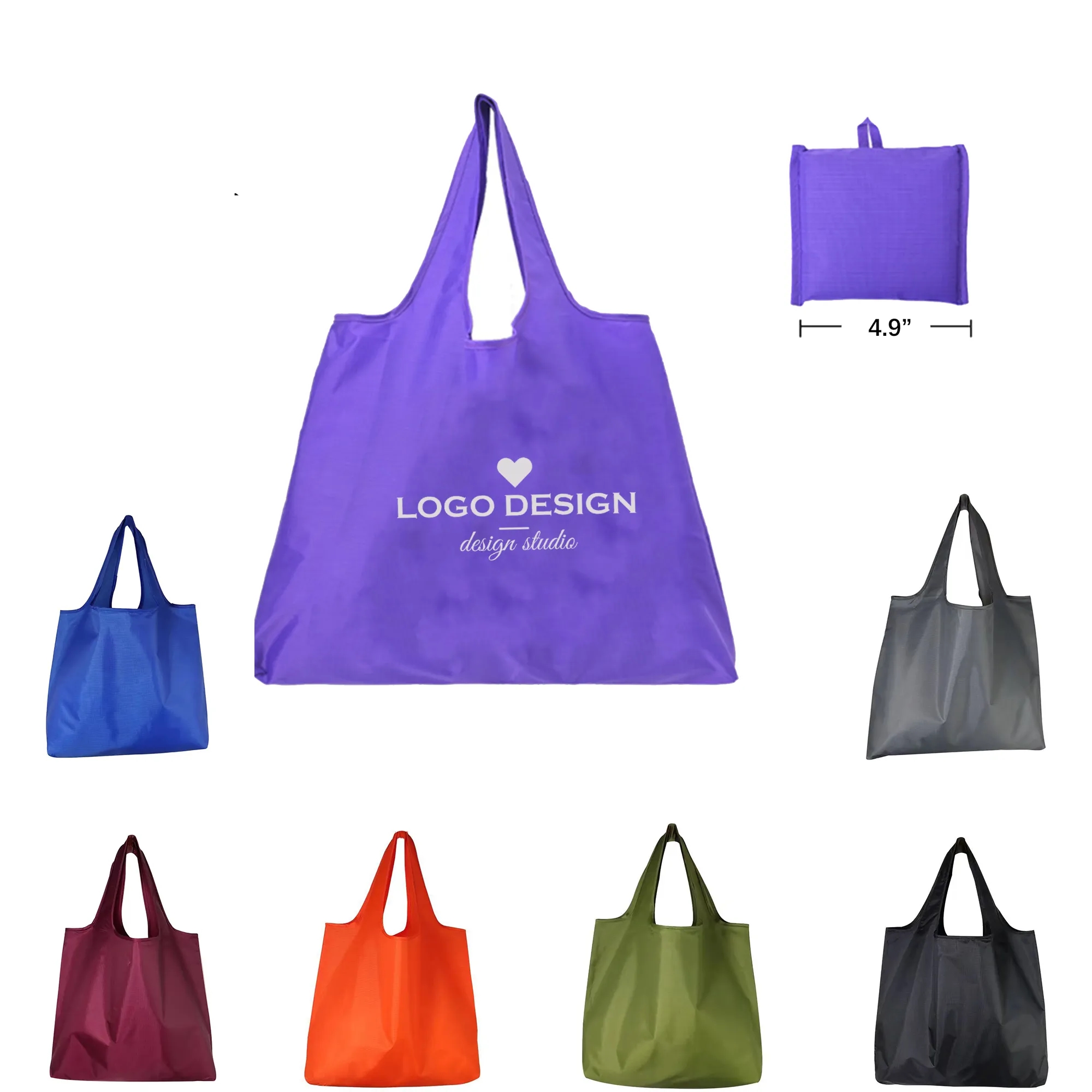 Fold Away Carryall Tote Bag, custom tote bag with logo imprint 7