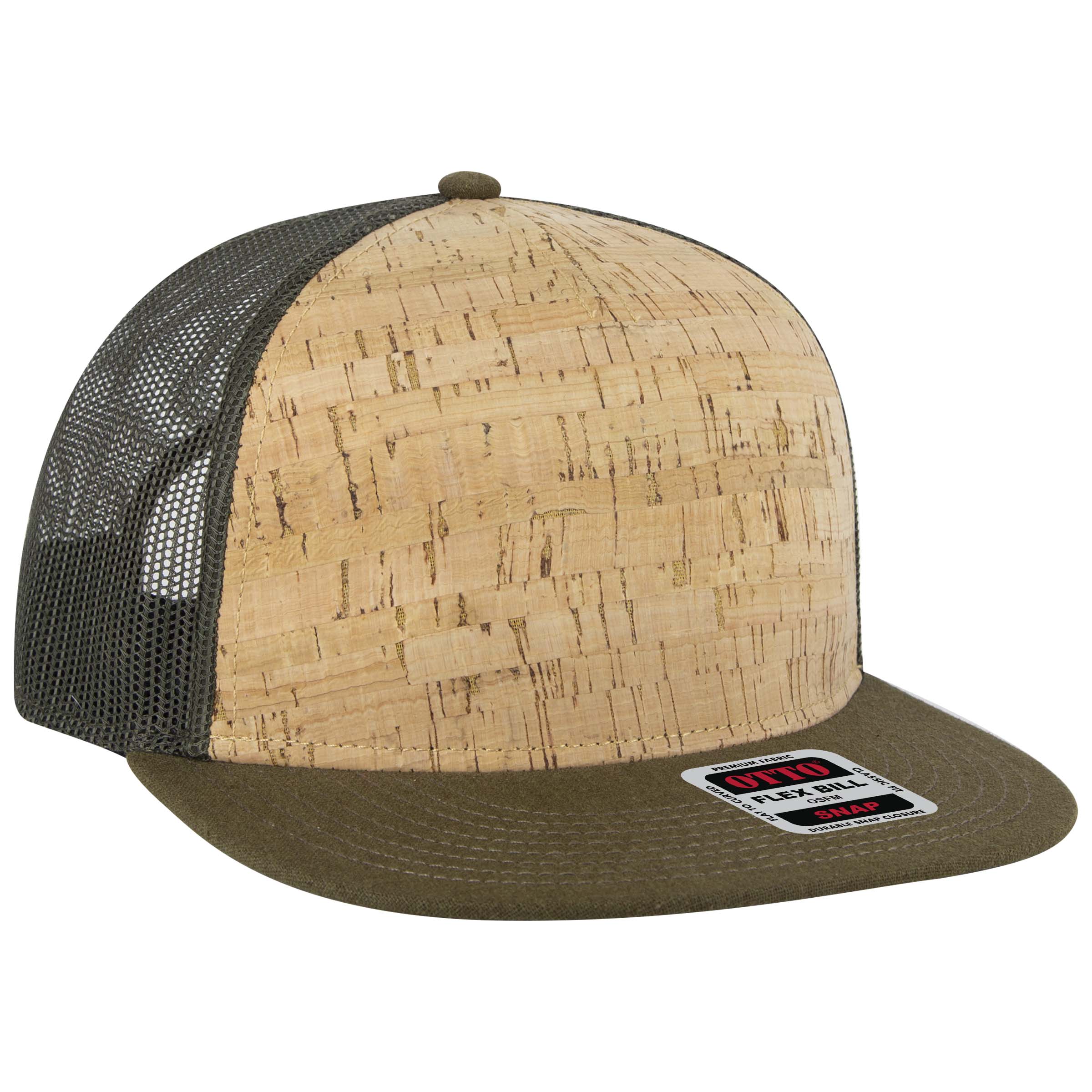 OTTO CAP® OTTO SNAP 5 Panel Pro Style Mesh Back Trucker Snapback Hat 32