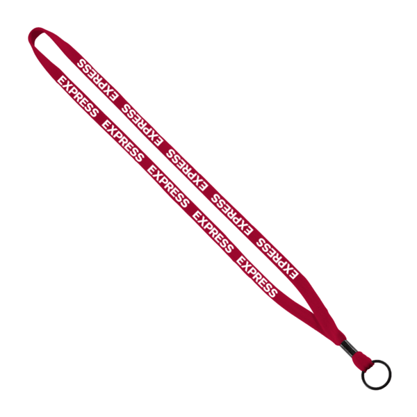 1/2" Cotton Lanyard with Metal Crimp & Split-Ring 95