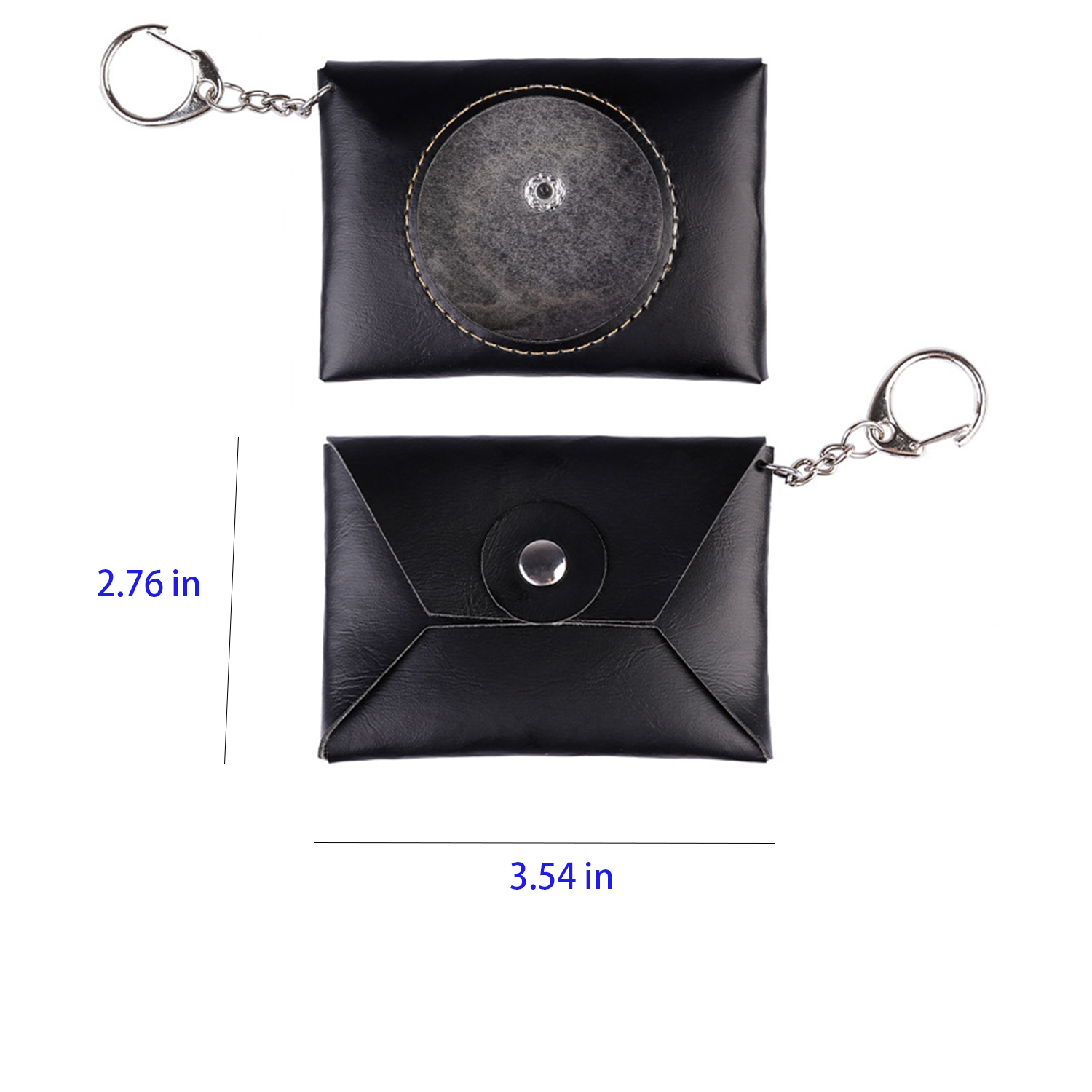 PU Leather Earphone Bag With Key Chain 3