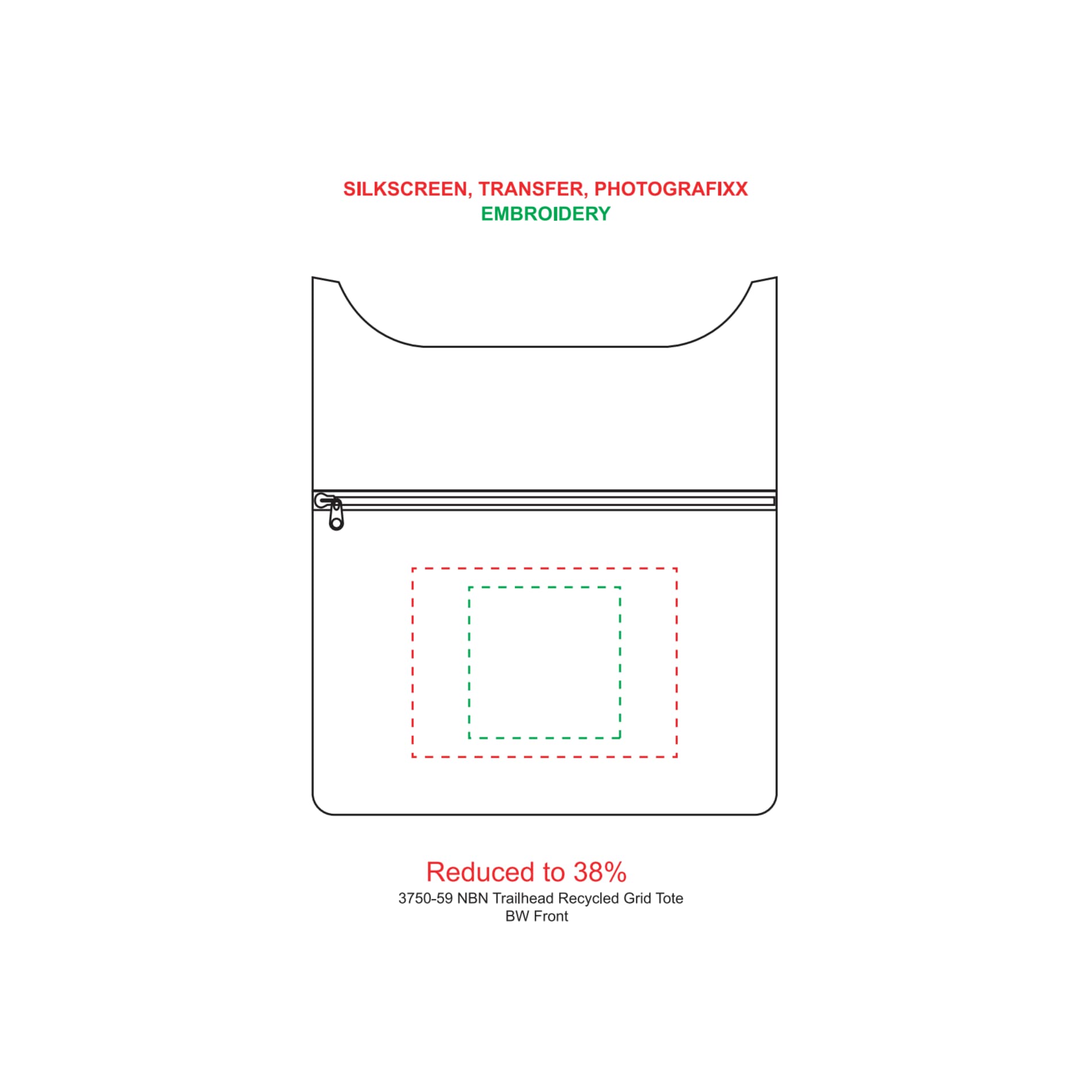 NBN Trailhead Recycled Zippered Tote 37