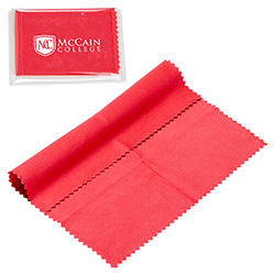 6" x 6" 220GSM Microfiber Cleaning Cloth in Clear PVC Case 17