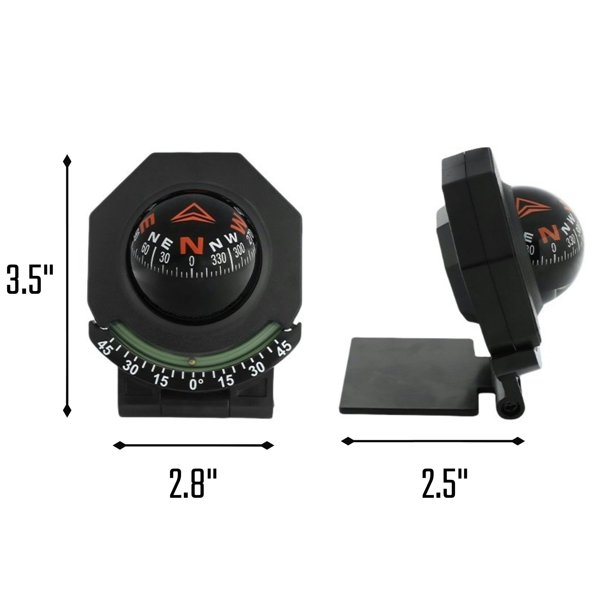 2 In 1 Car Compass 7