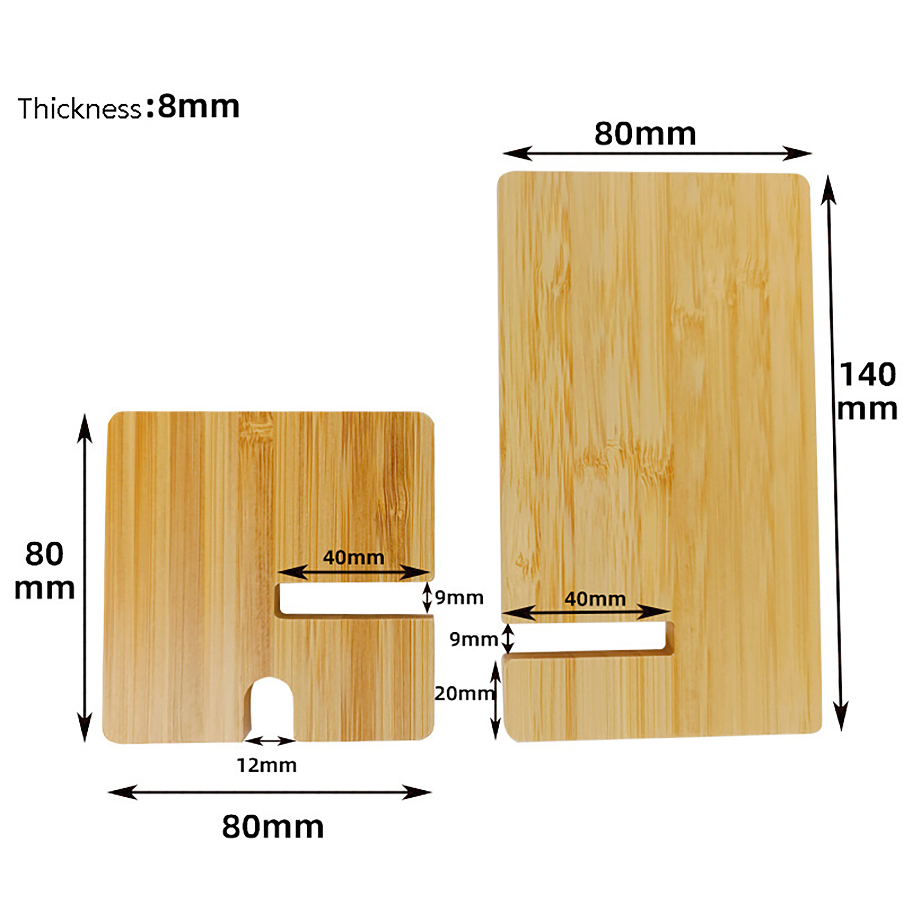 Bamboo Wood Phone Stand 3