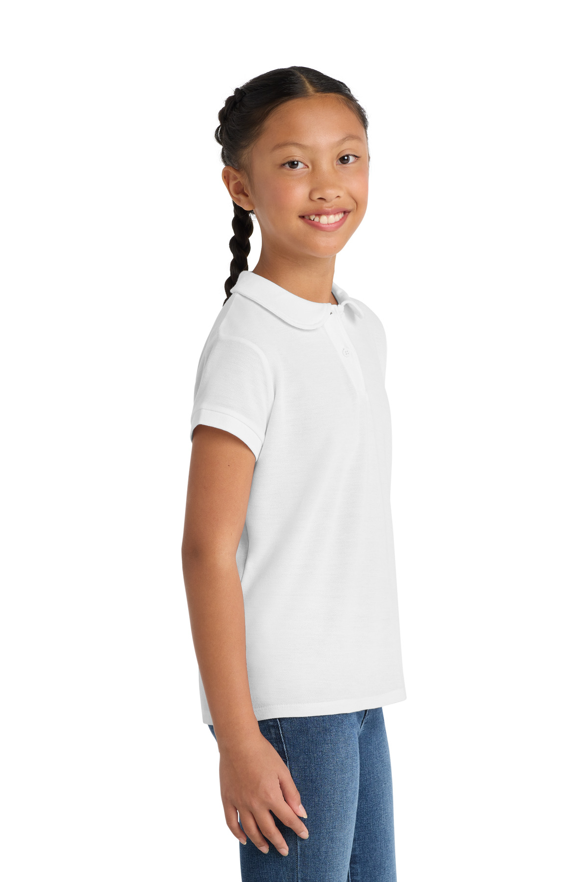 Port Authority Girls Silk Touch Peter Pan Collar Polo. YG503 15