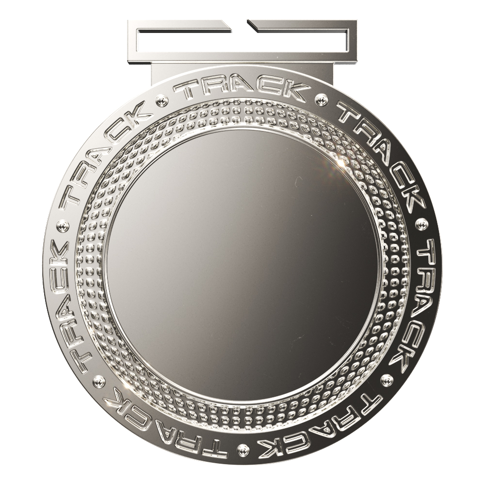 Track Dual Plated Medallion (3") 1