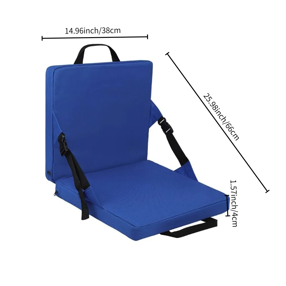 Portable Folding Stadium Seat With Backrest And Straps 1