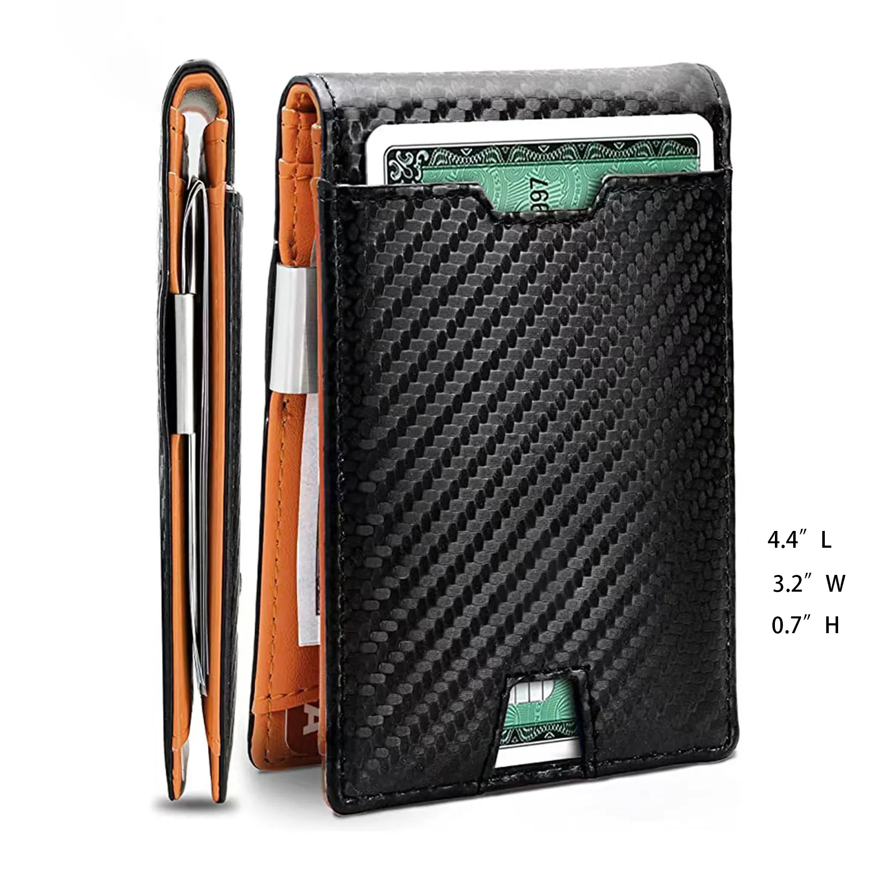 Mens Slim Wallet Money Clip 3