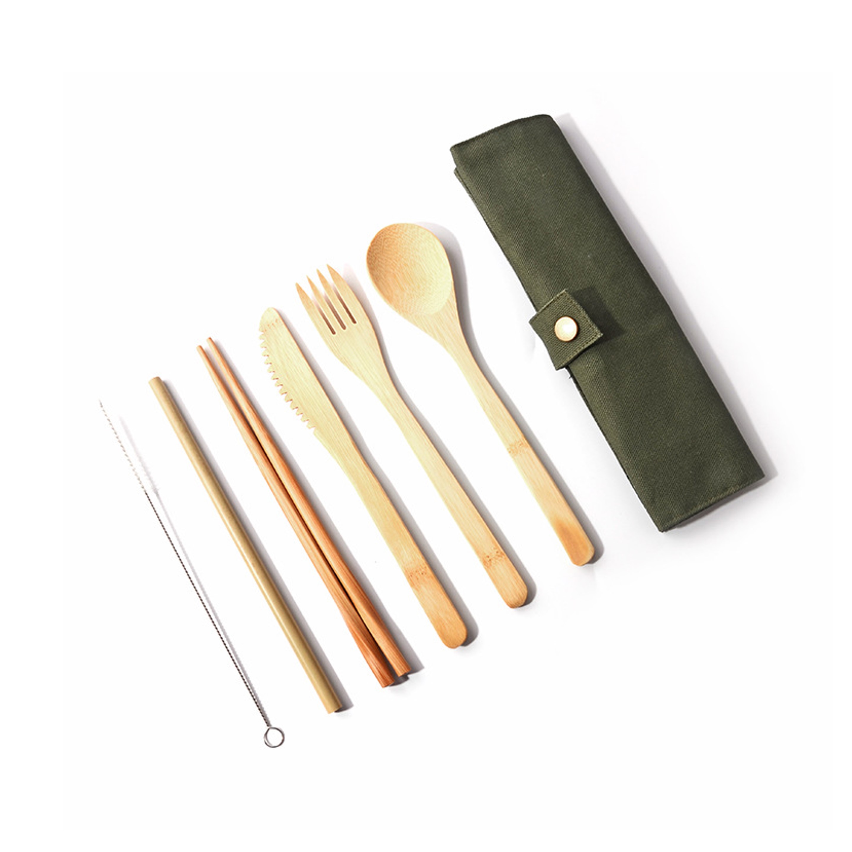 Portable Bamboo Cutlery Set (direct import) 5