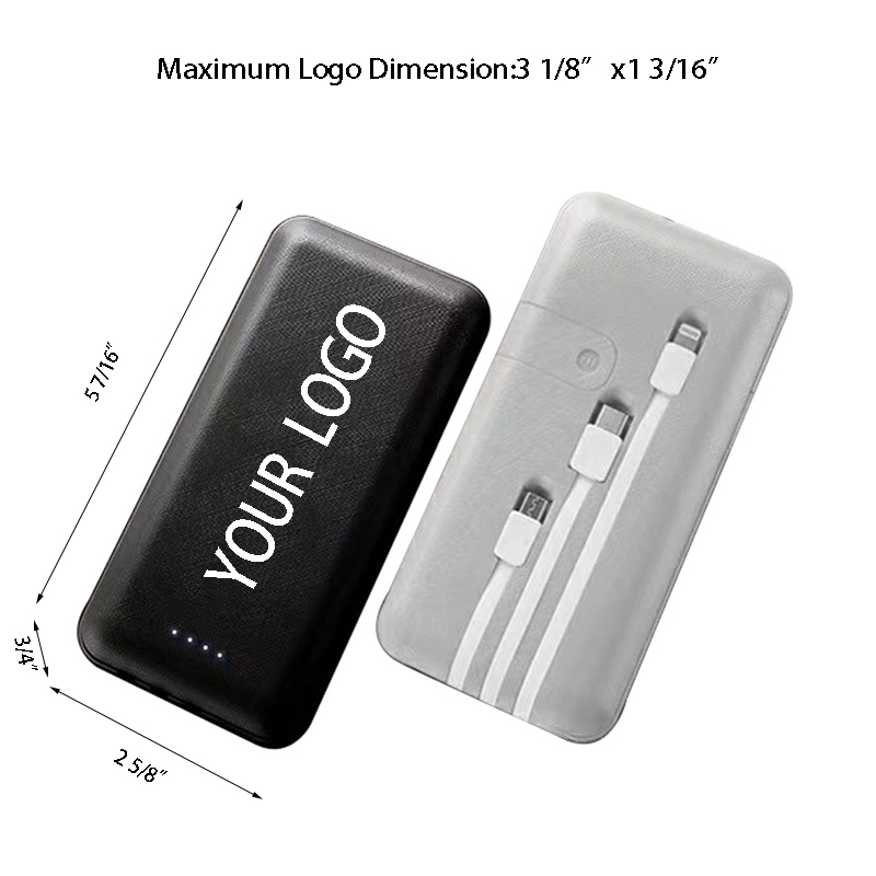 10000mAh Fast Charging Powerbank Built in 3 Cable 2
