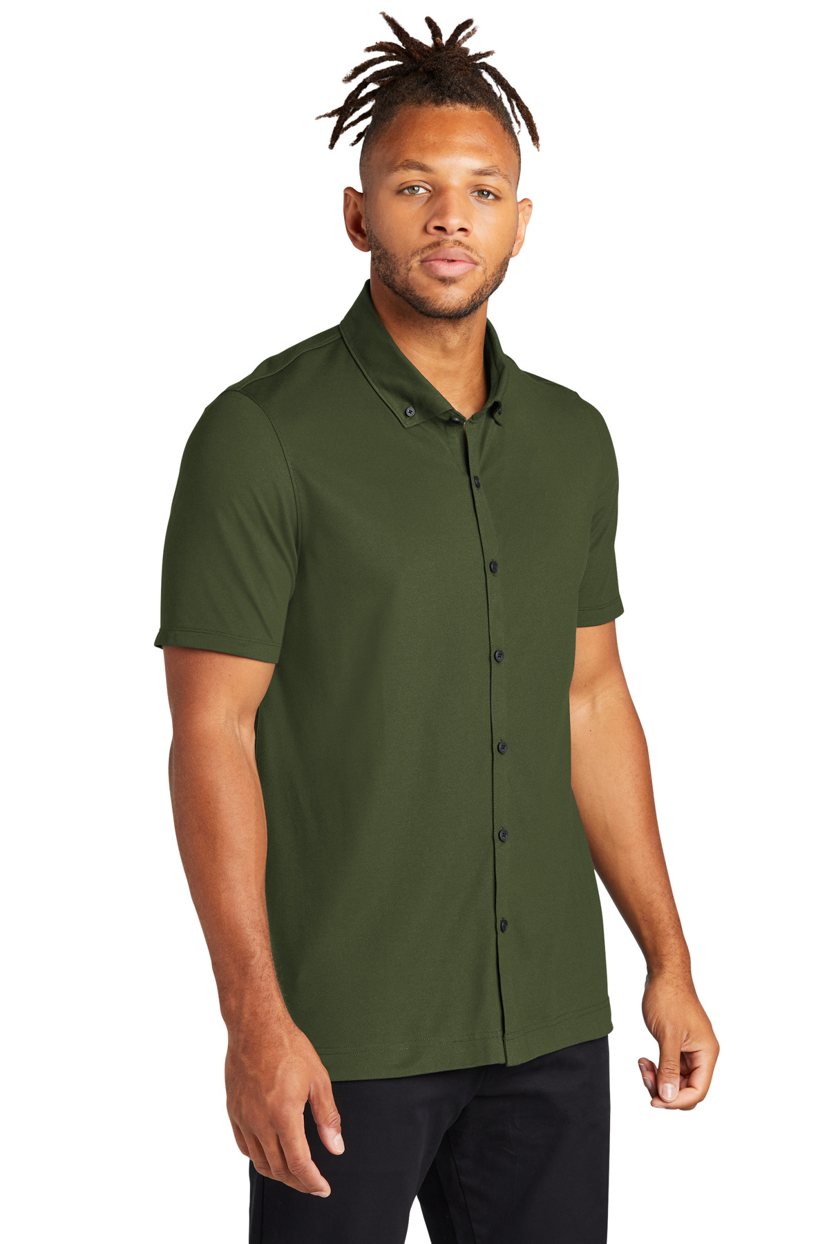 Mercer+Mettle Stretch Pique Full-Button Polo MM1006 59