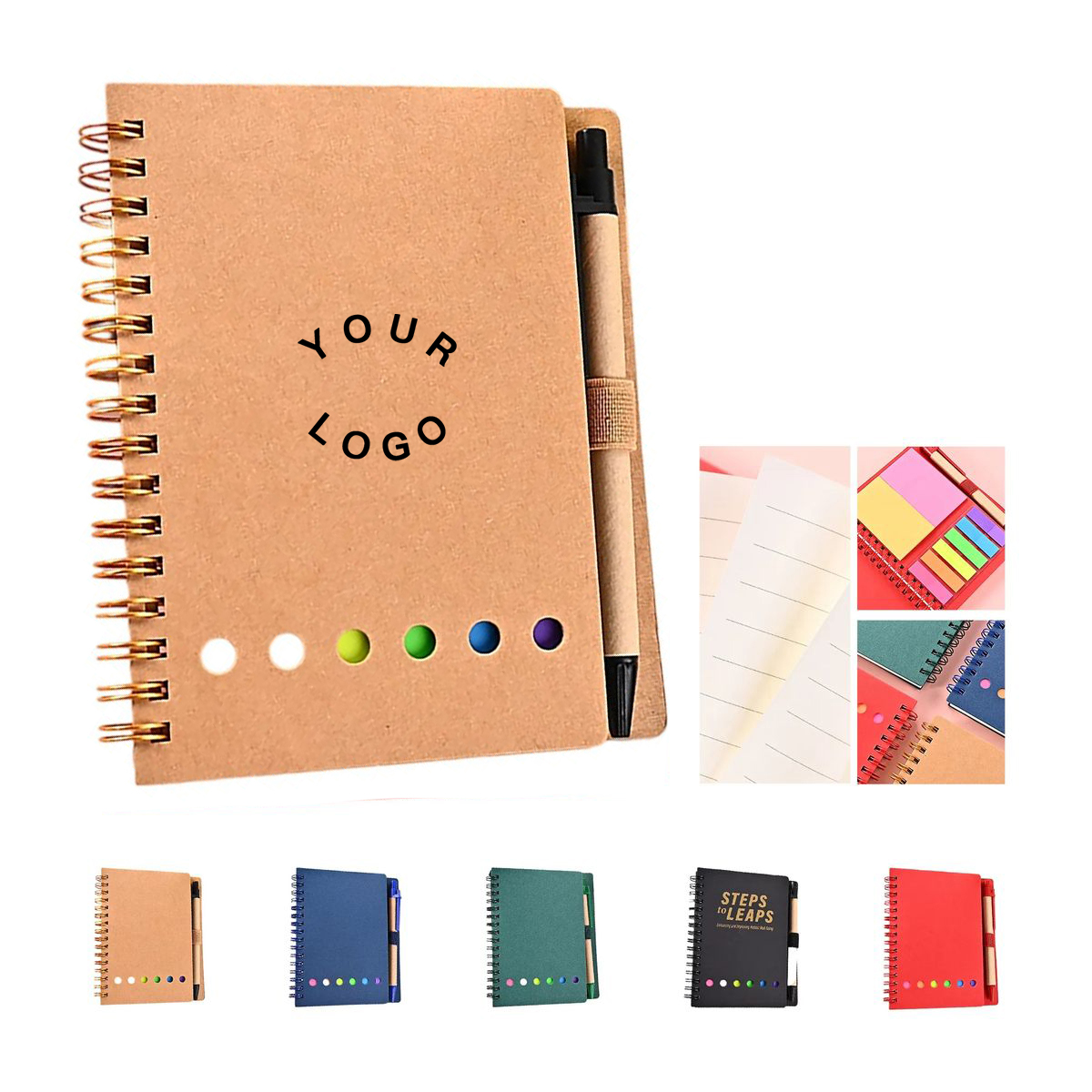 Compact Paper Spiral Notepad with 6 Inch Lined Pages 1