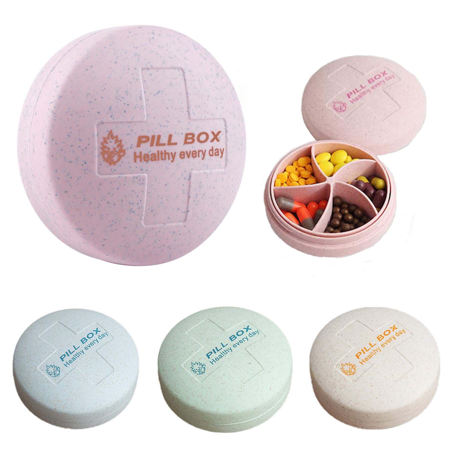 Portable Circular Pill Box Medicine Case 1