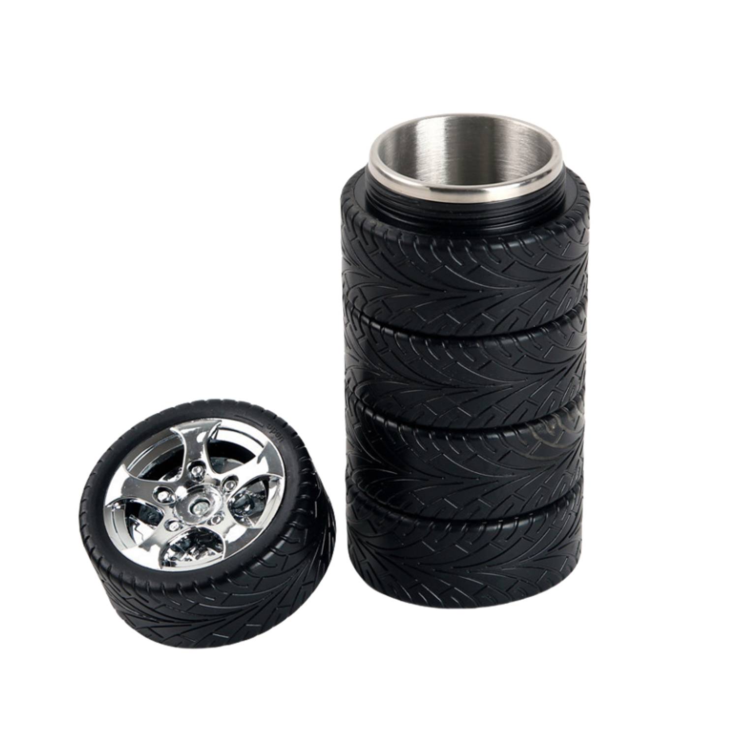 Business Gift Men 304 Stainles Steel Car Tire Coffee Tea Cup 5
