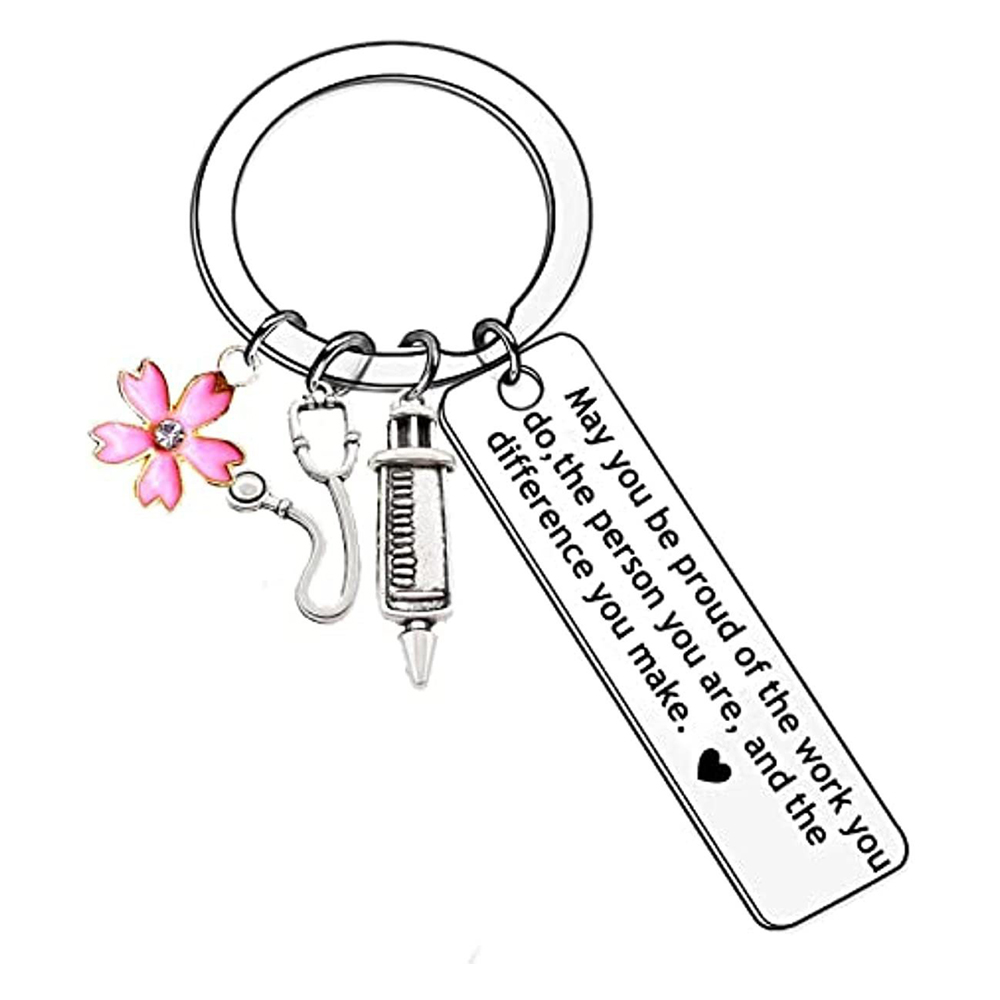 1 1/4 " Nurse Student Gift Keychain 2