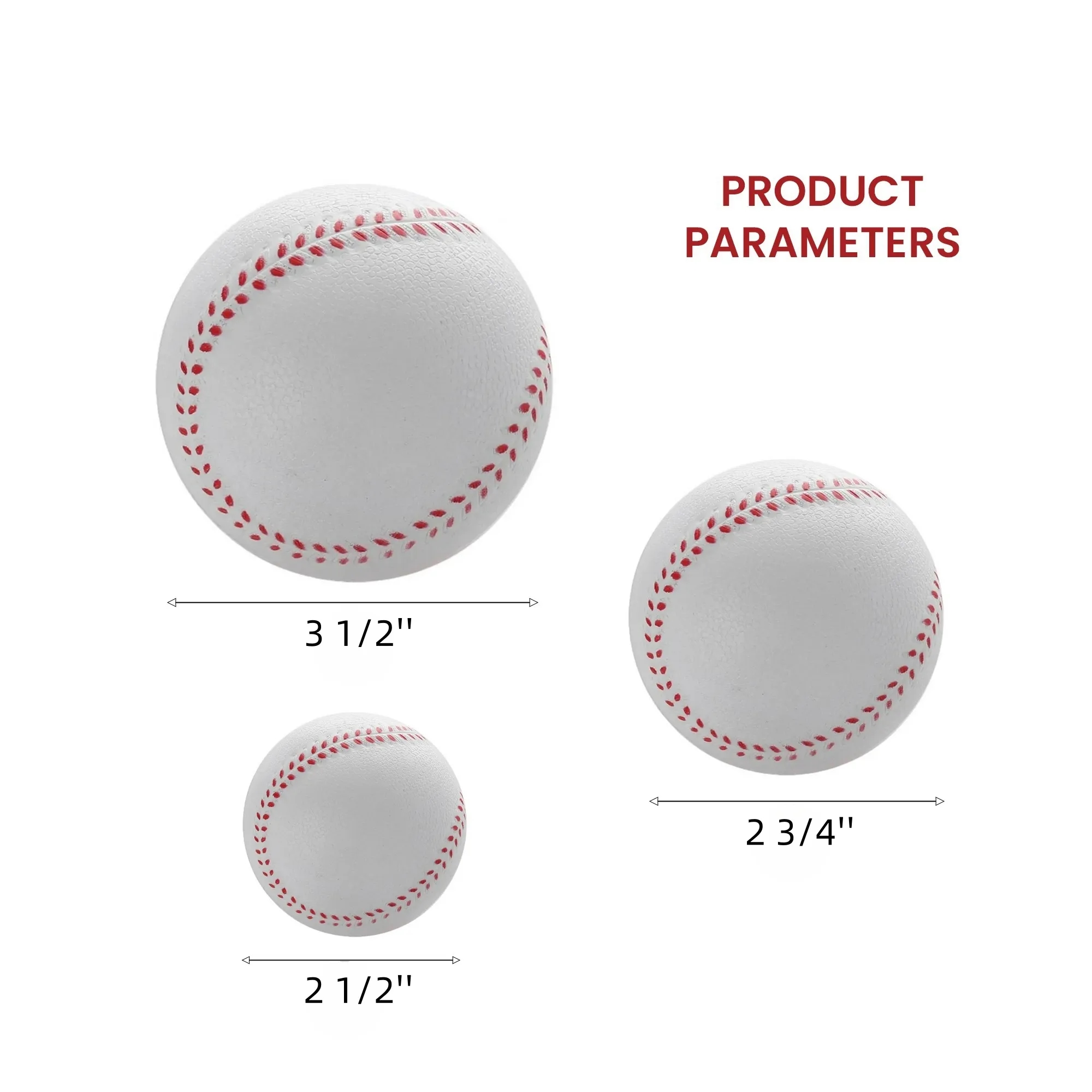 3 1/2'' Bouncy Foam Baseball 2