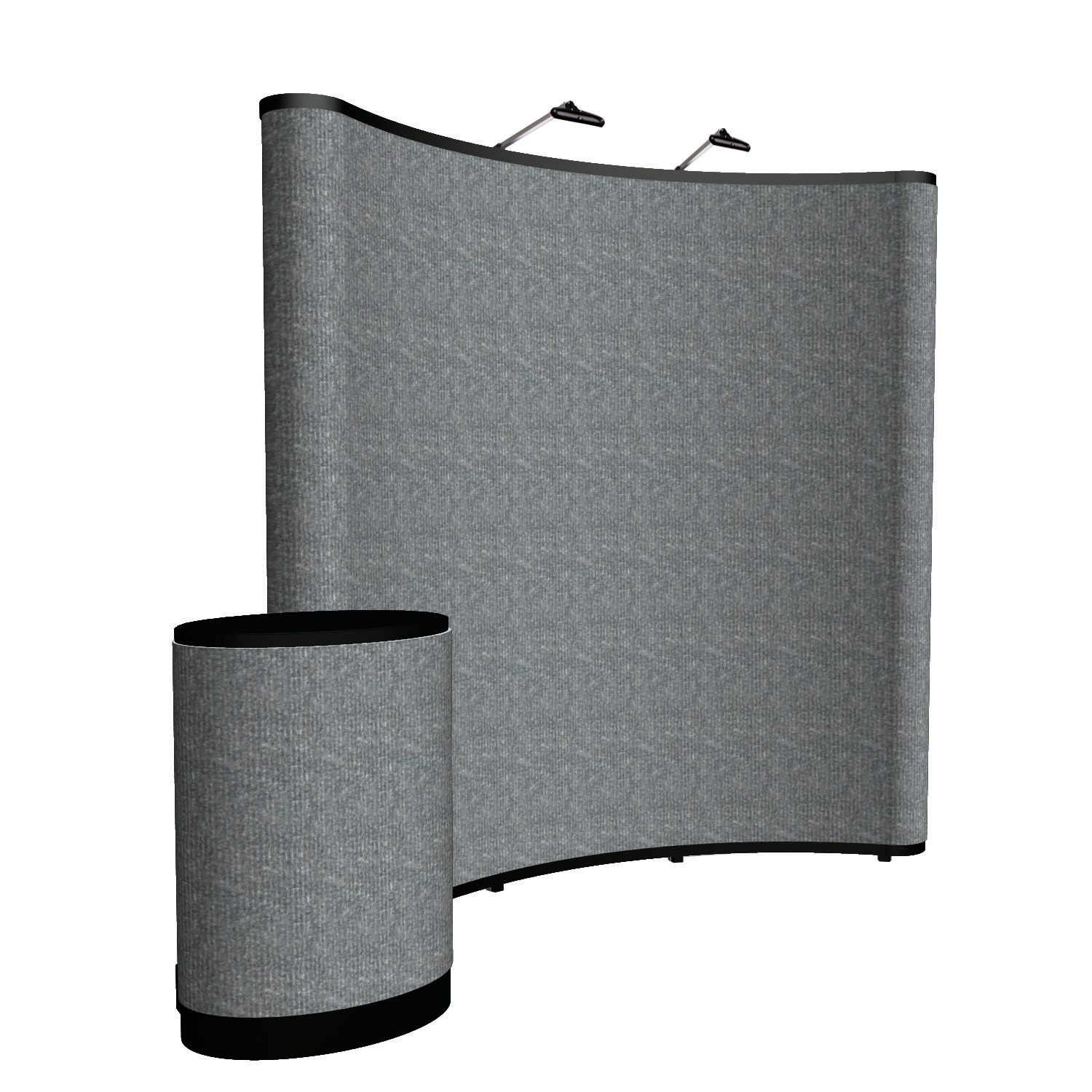 8' Curved Show 'N Rise Floor Display Kit (Fabric) 5